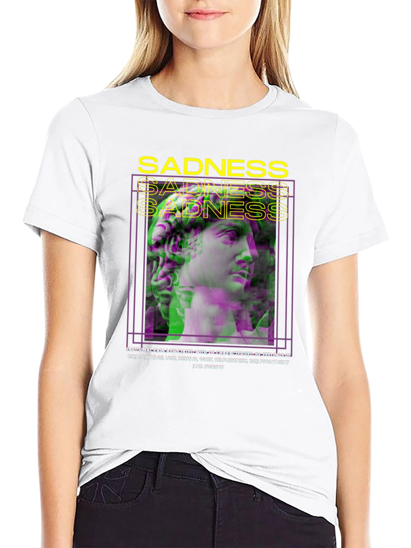 Sadness Graphic T-Shirt - Trendy Aesthetic Streetwear