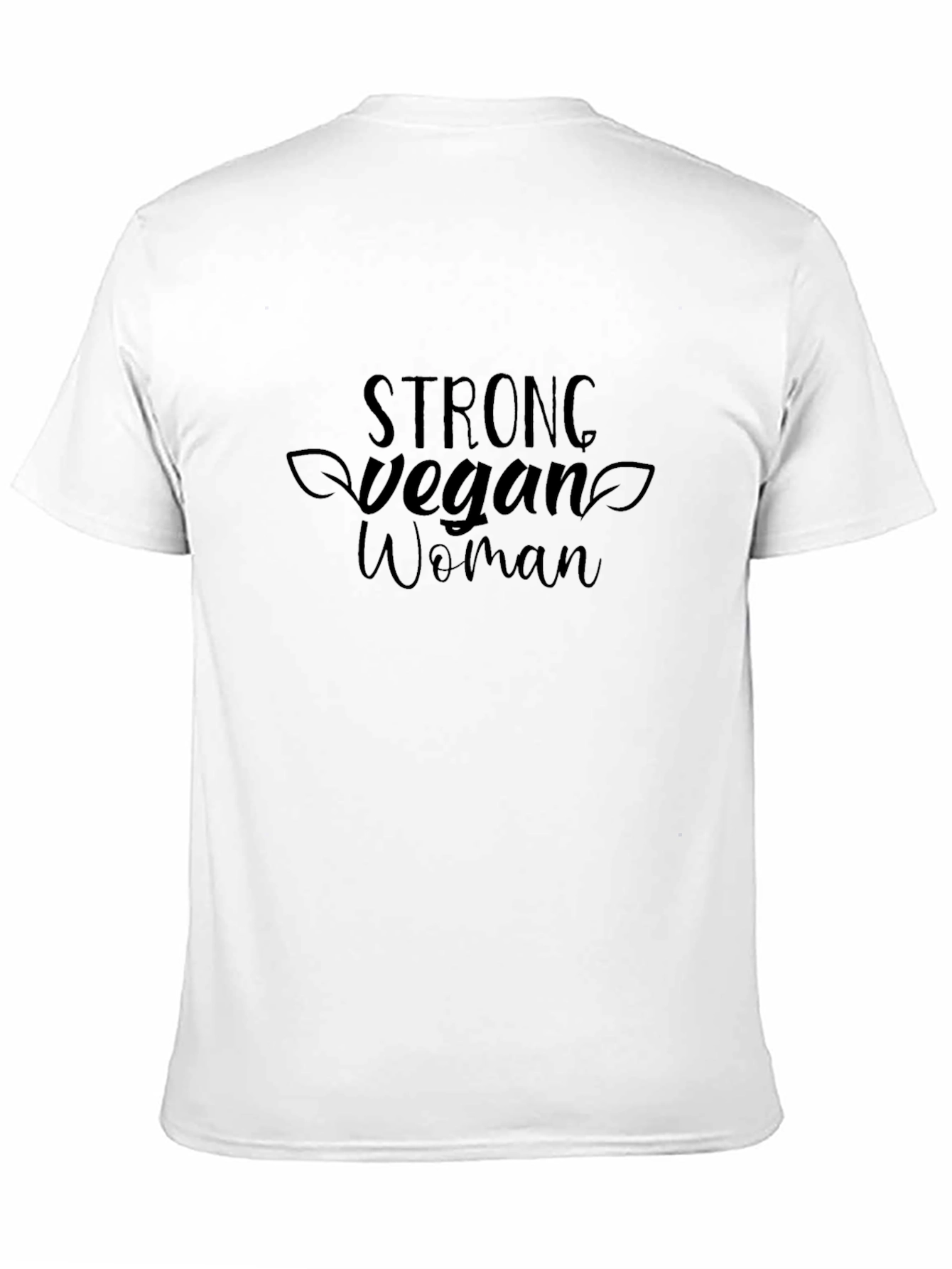 Strong Vegan Woman Graphic Tee - Black