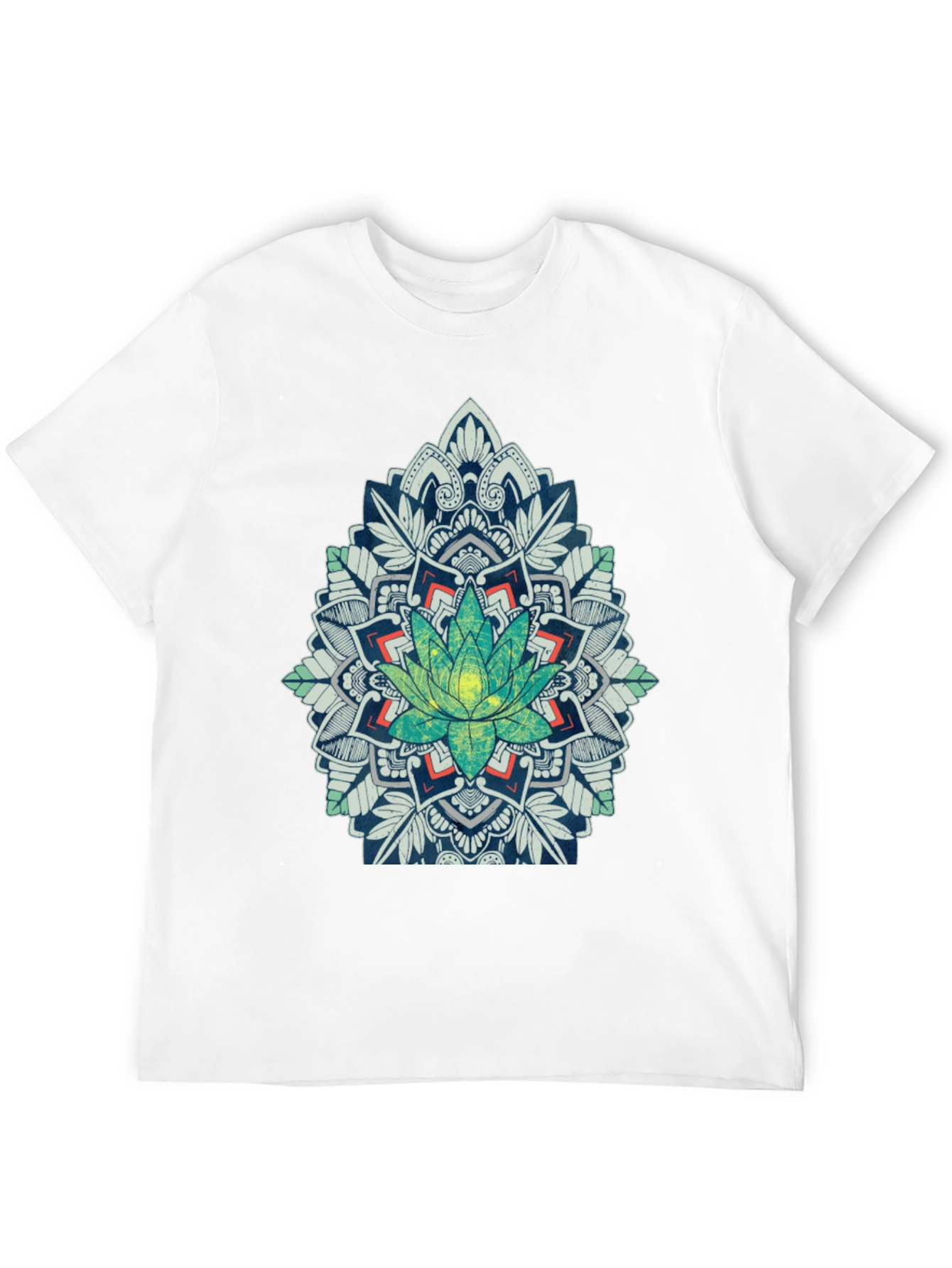 Lotus Mandala Graphic Tee - Black T-Shirt