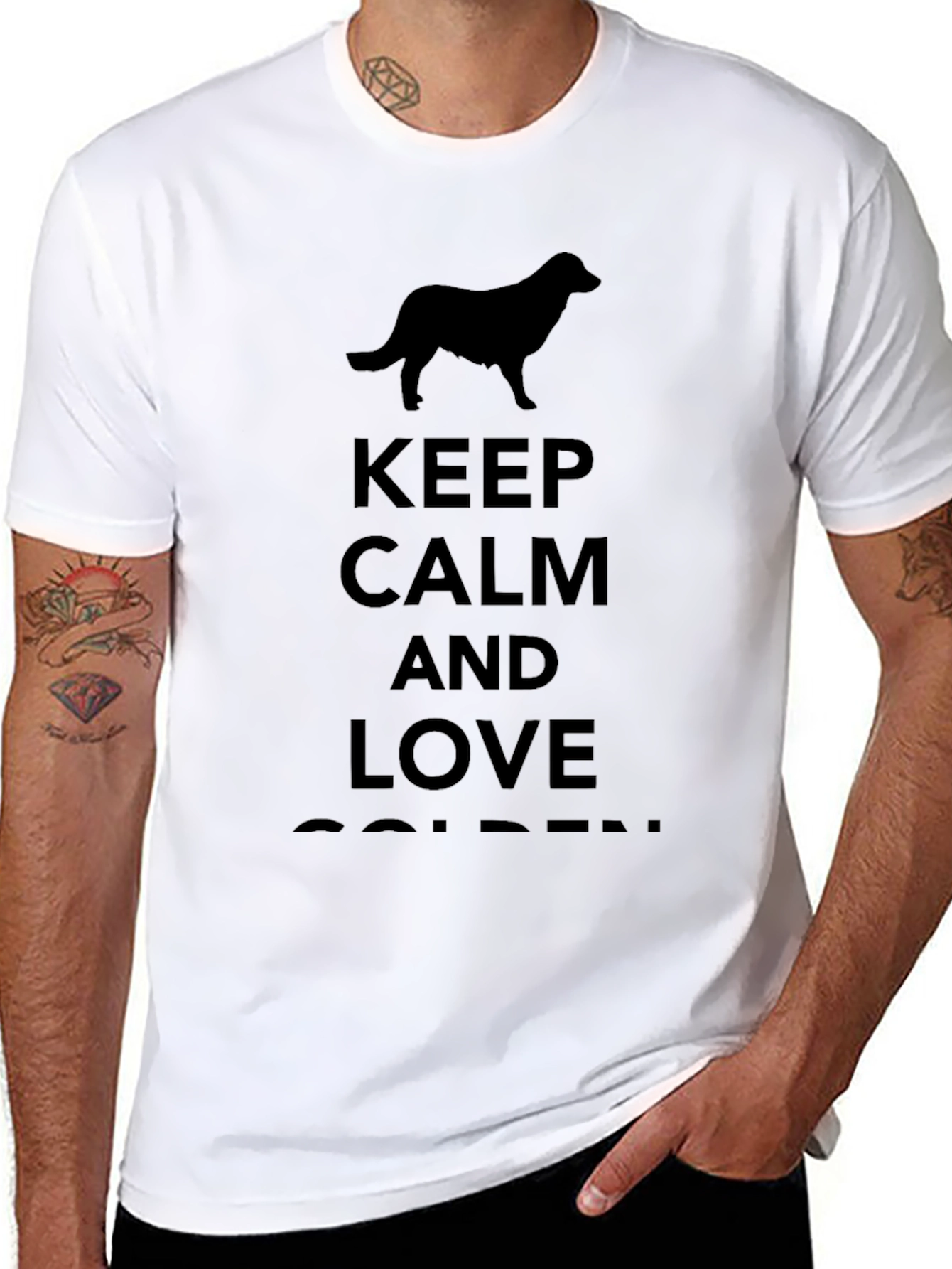 Keep Calm and Love Golden T-Shirt