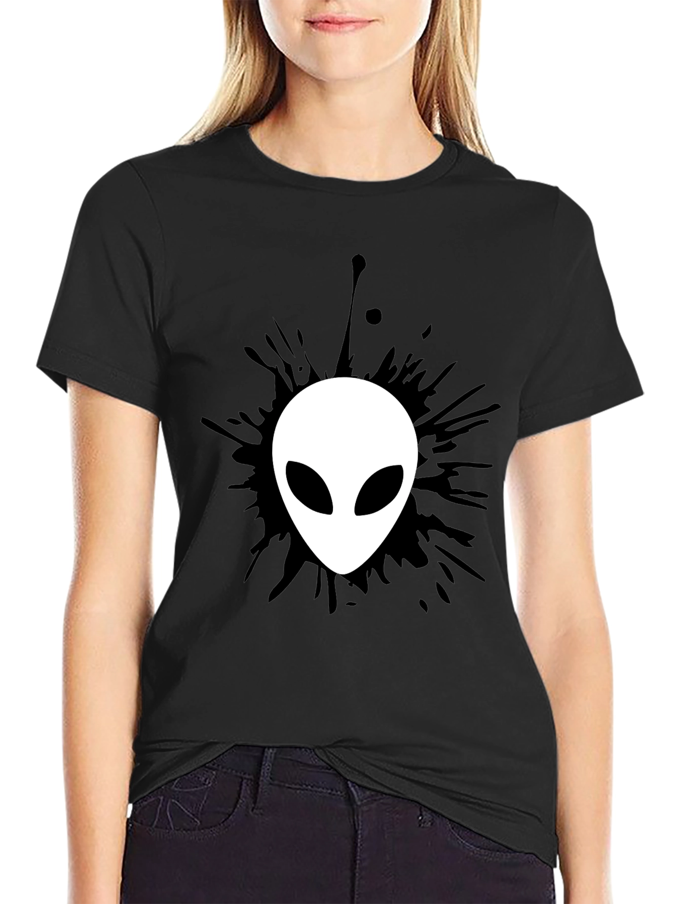 Alien Graphic Black T-Shirt - Mens Fashion