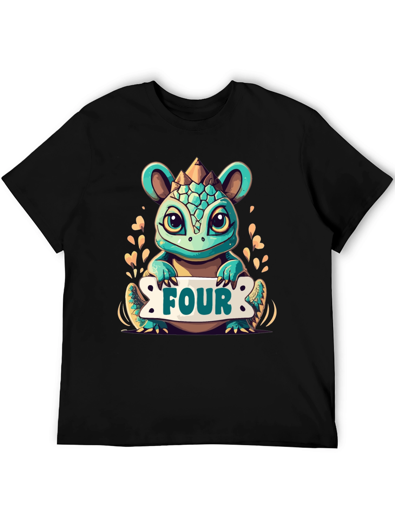 Cute 4th Birthday Dinosaur T-Shirt for Kids