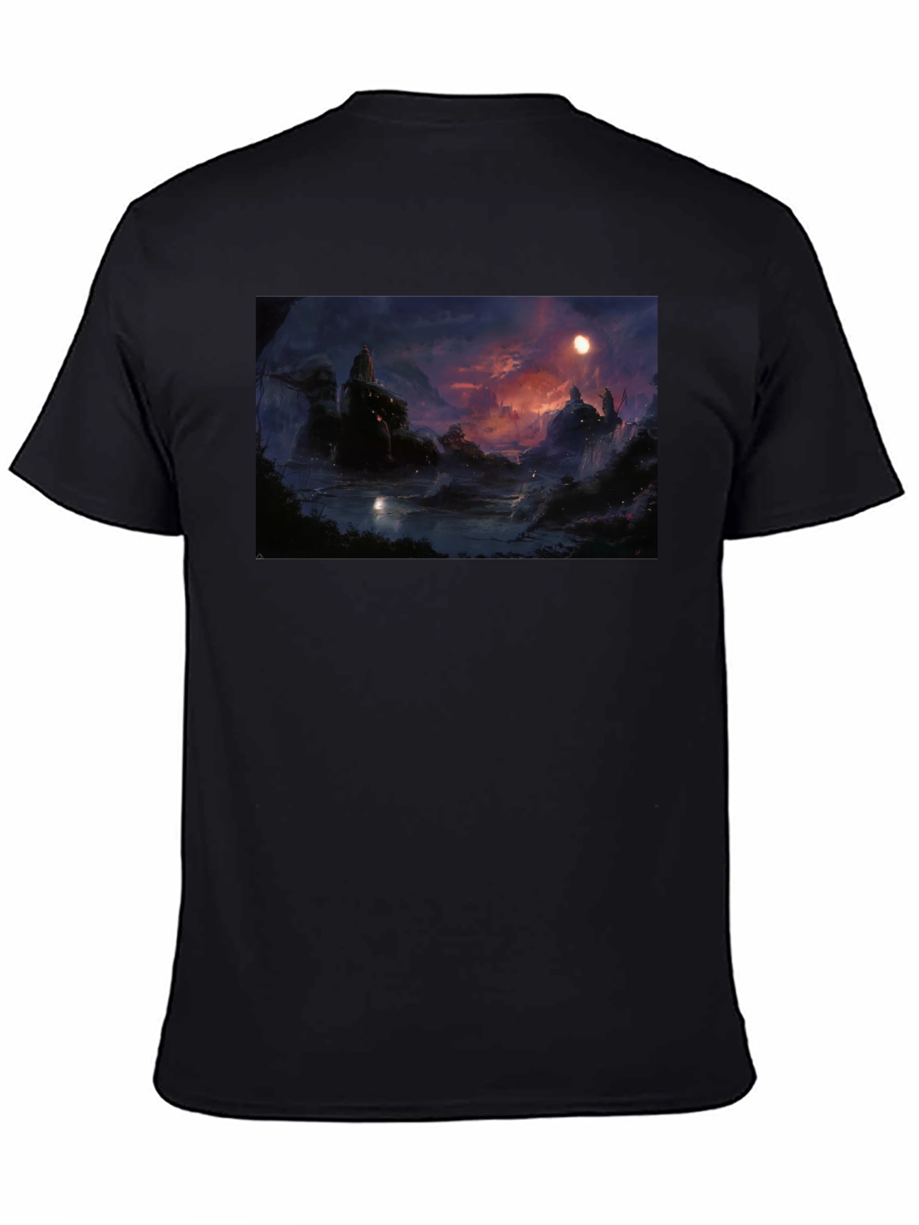 Mystic Landscape Graphic Tee - Black