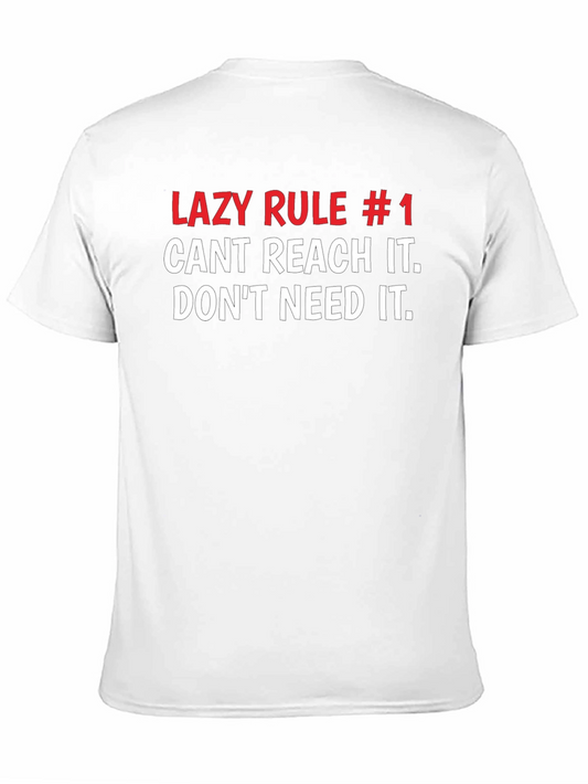 Lazy Rule #1 Graphic T-Shirt - Black Cotton Tee