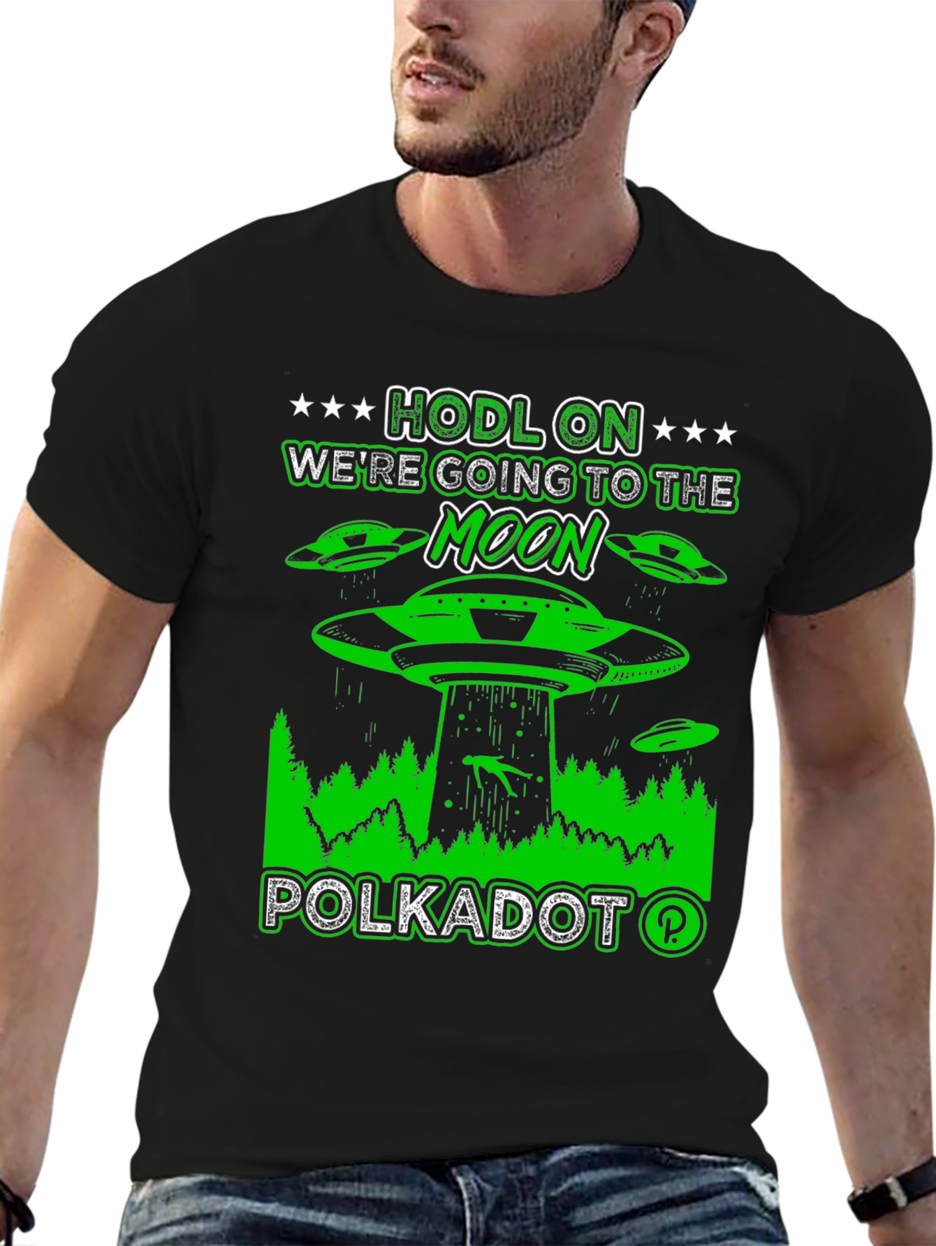 Polkadot HODL On To The Moon T-Shirt