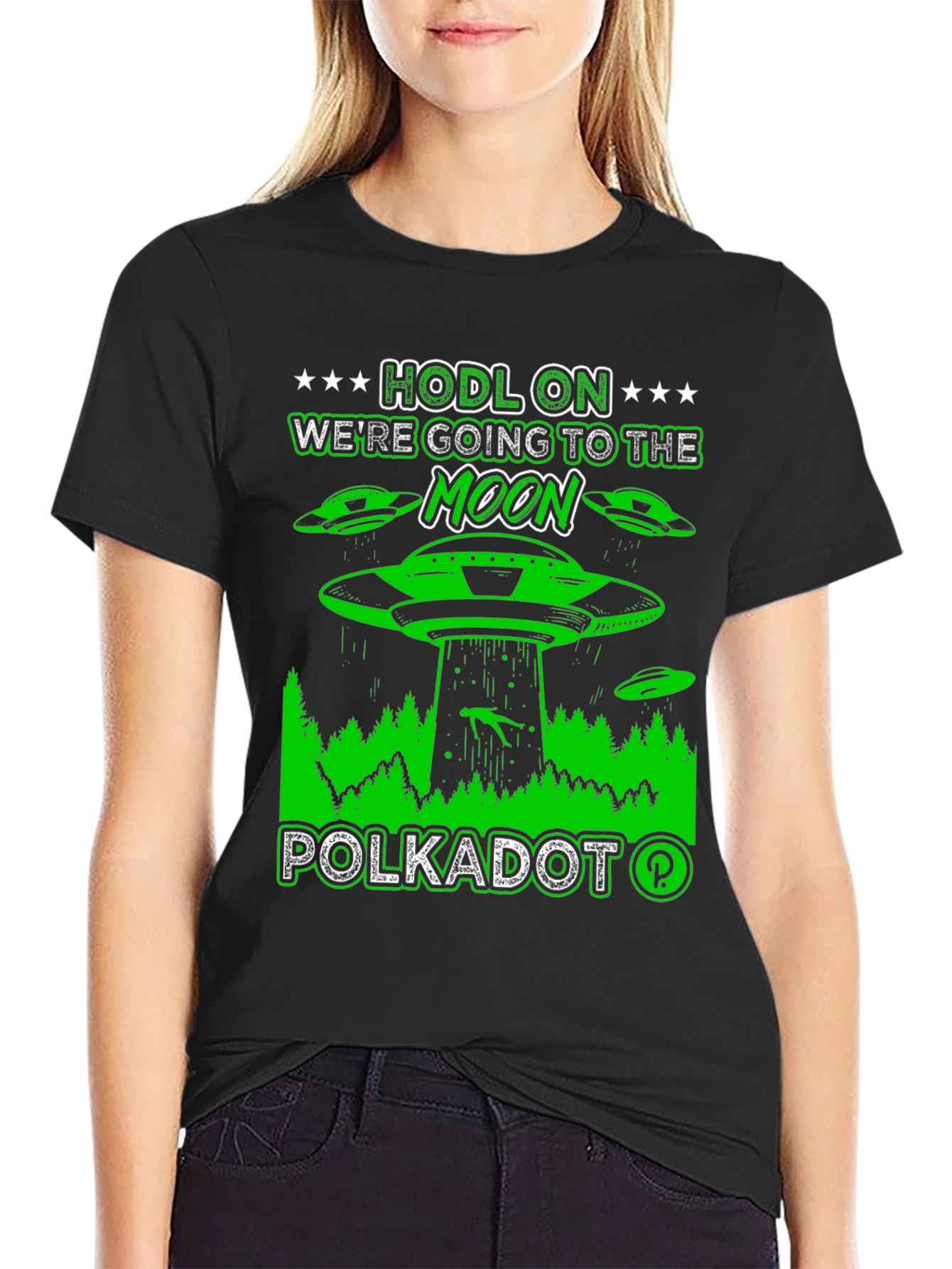 Polkadot HODL On To The Moon T-Shirt