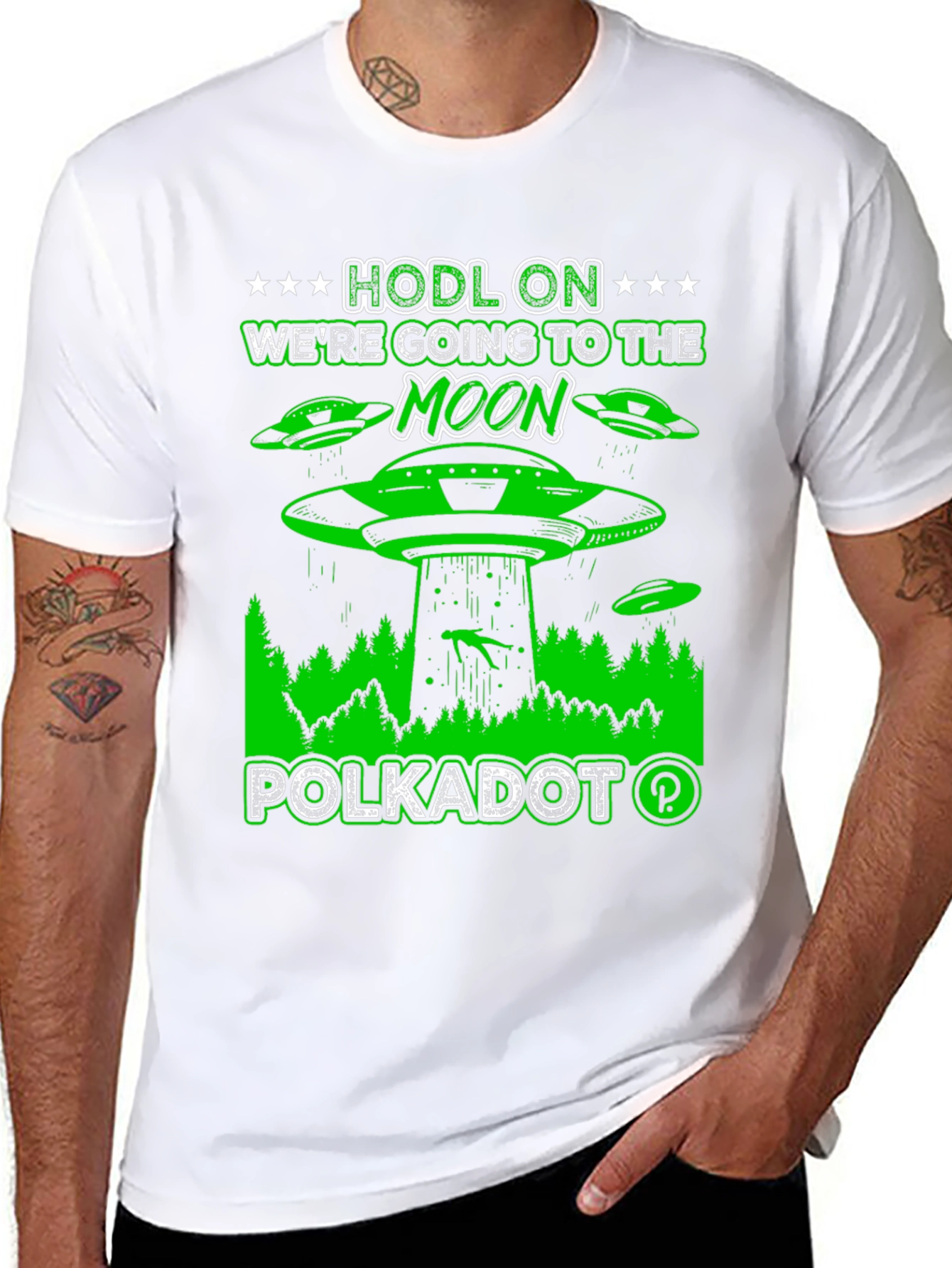 Polkadot HODL On To The Moon T-Shirt