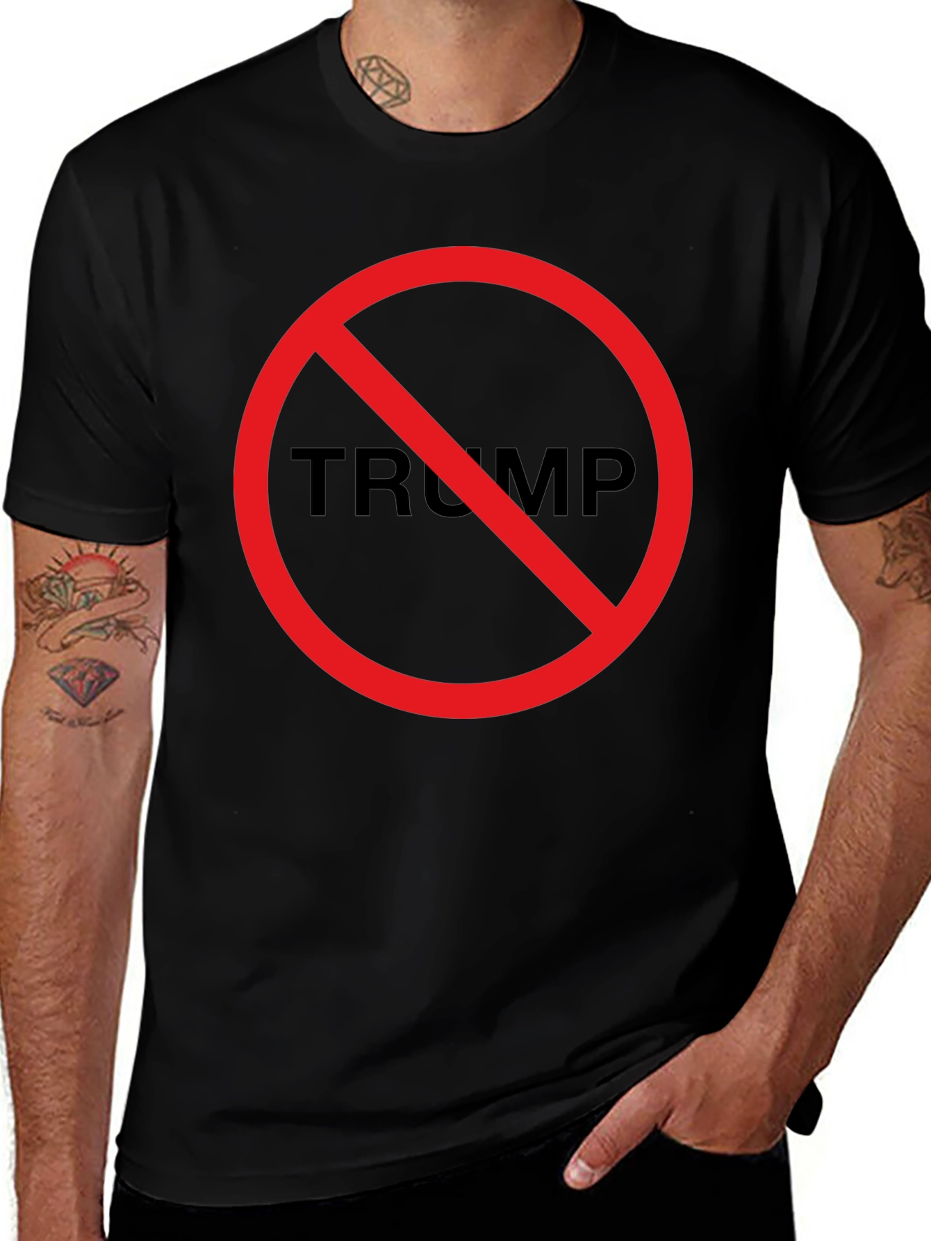 No Trump Black T-Shirt - Political Statement Tee