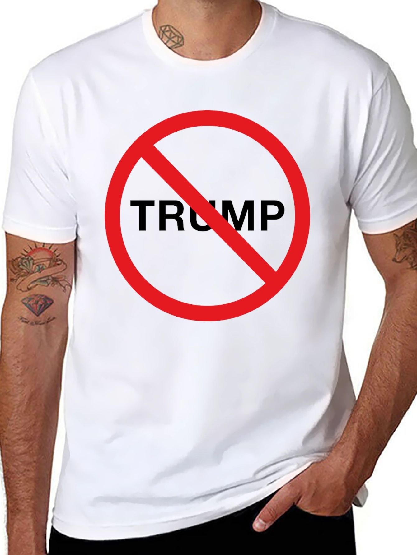 No Trump Black T-Shirt - Political Statement Tee