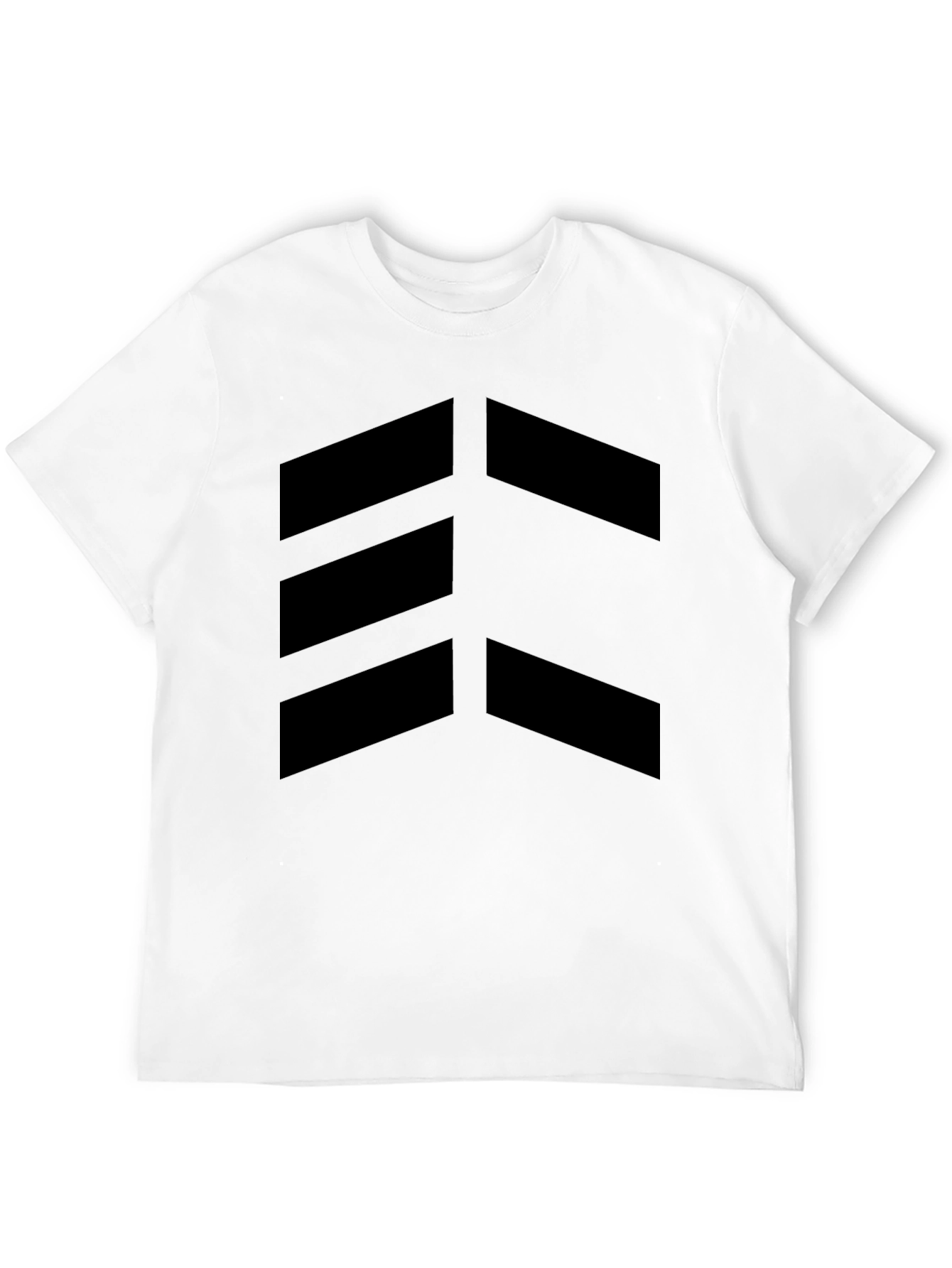 Modern Black T-Shirt with Chevron Design