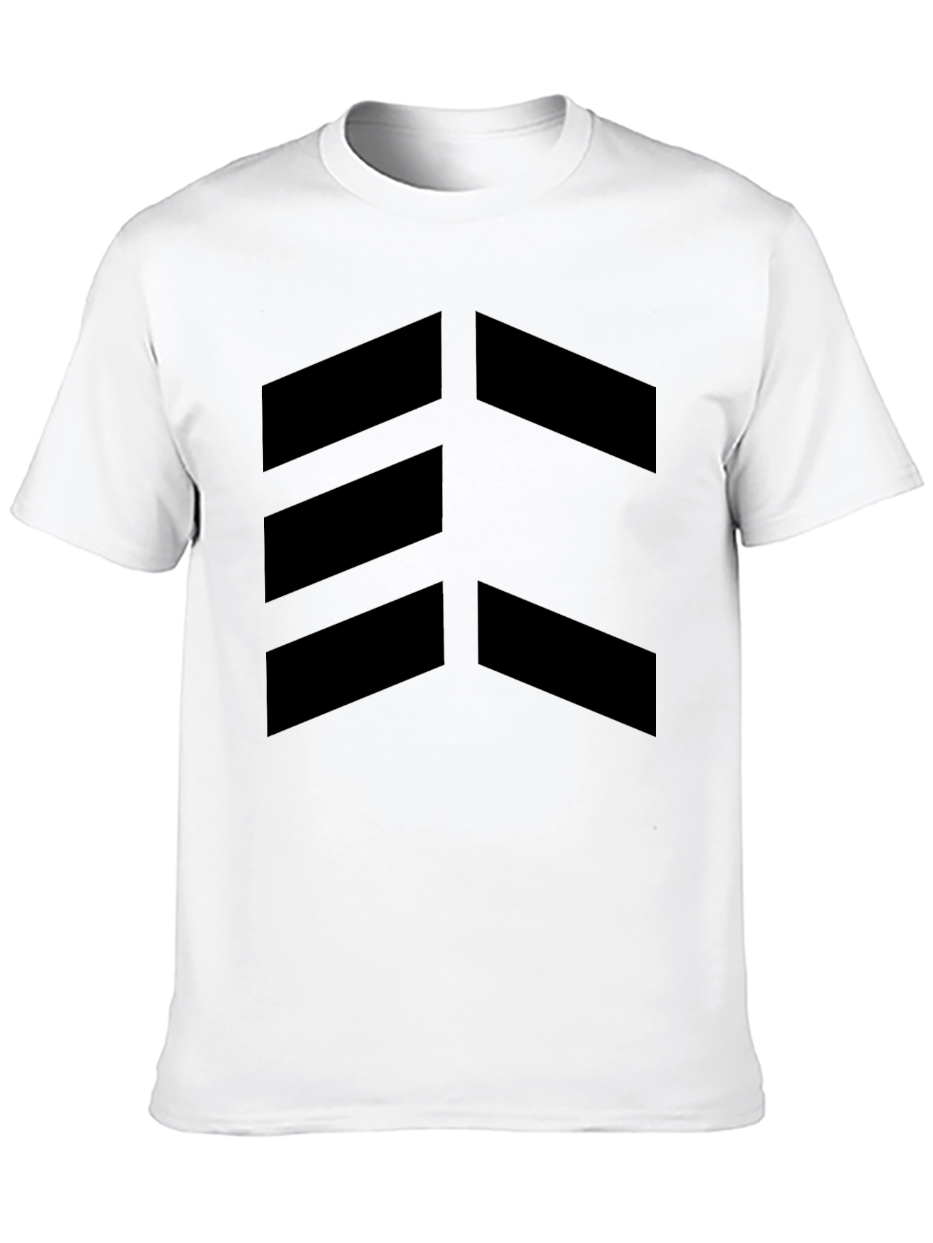 Modern Black T-Shirt with Chevron Design