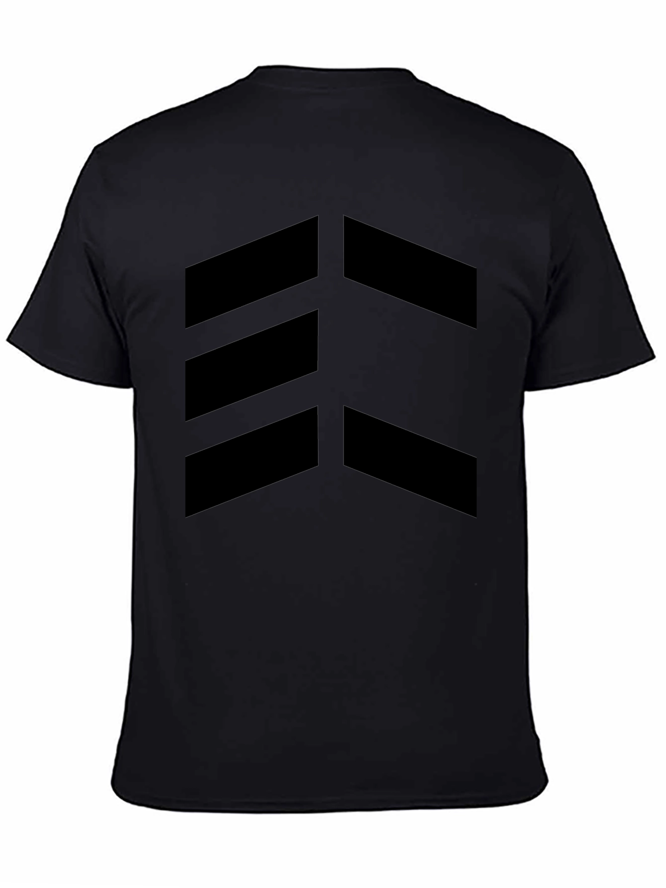 Modern Black T-Shirt with Chevron Design