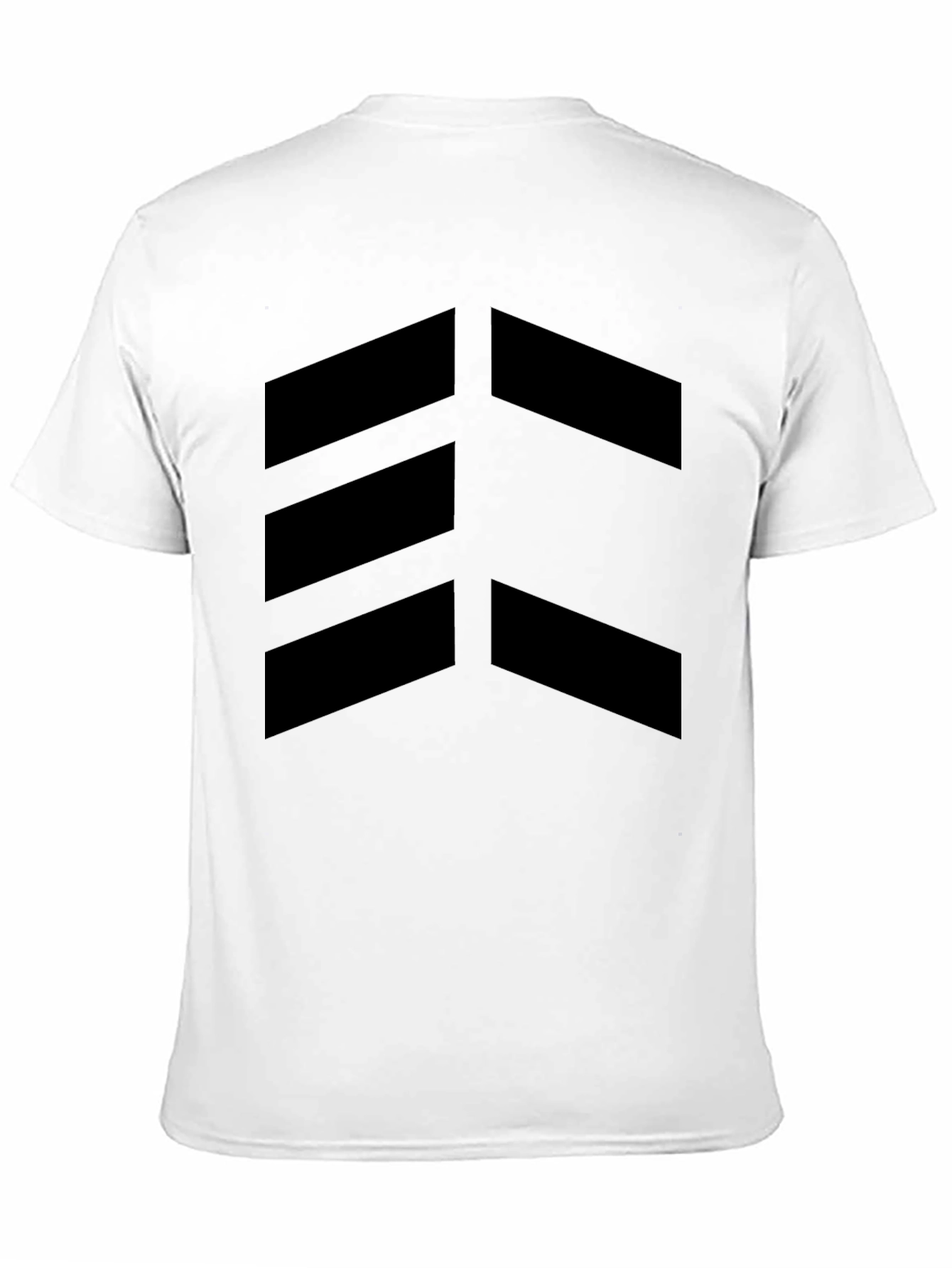 Modern Black T-Shirt with Chevron Design