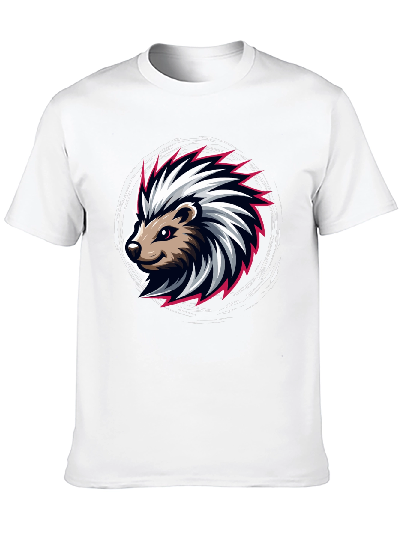Cool Porcupine Graphic Black T-Shirt