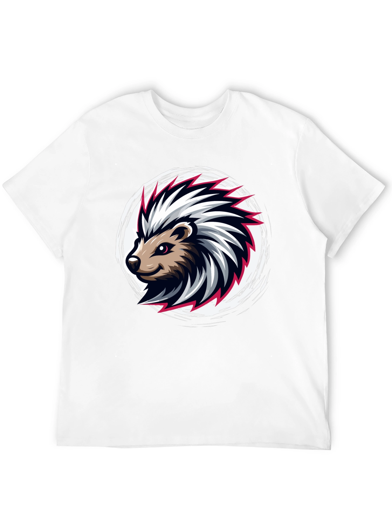 Cool Porcupine Graphic Black T-Shirt