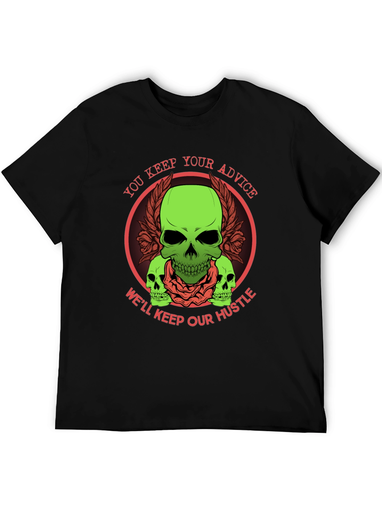 Skull Hustle Graphic Tee - You Keep Your Advice