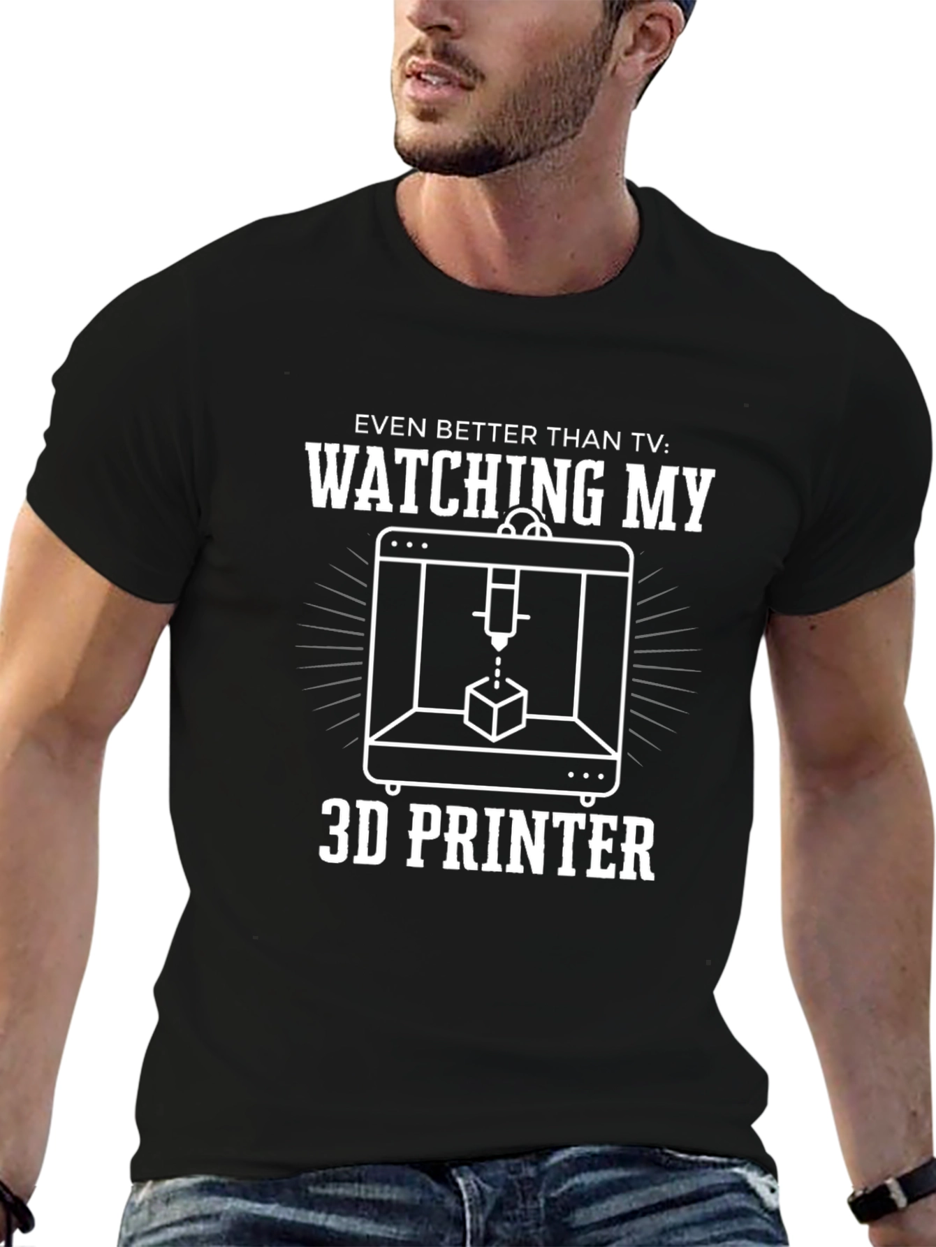 3D Printer Hobbyist Black T-Shirt