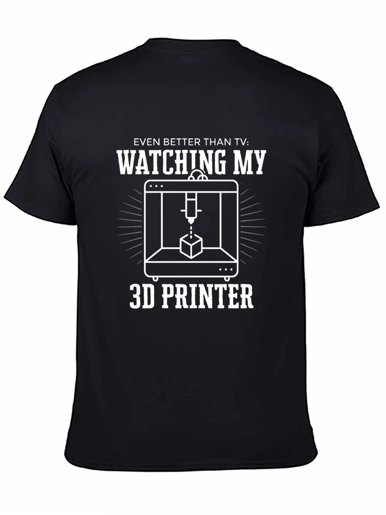 3D Printer Hobbyist Black T-Shirt