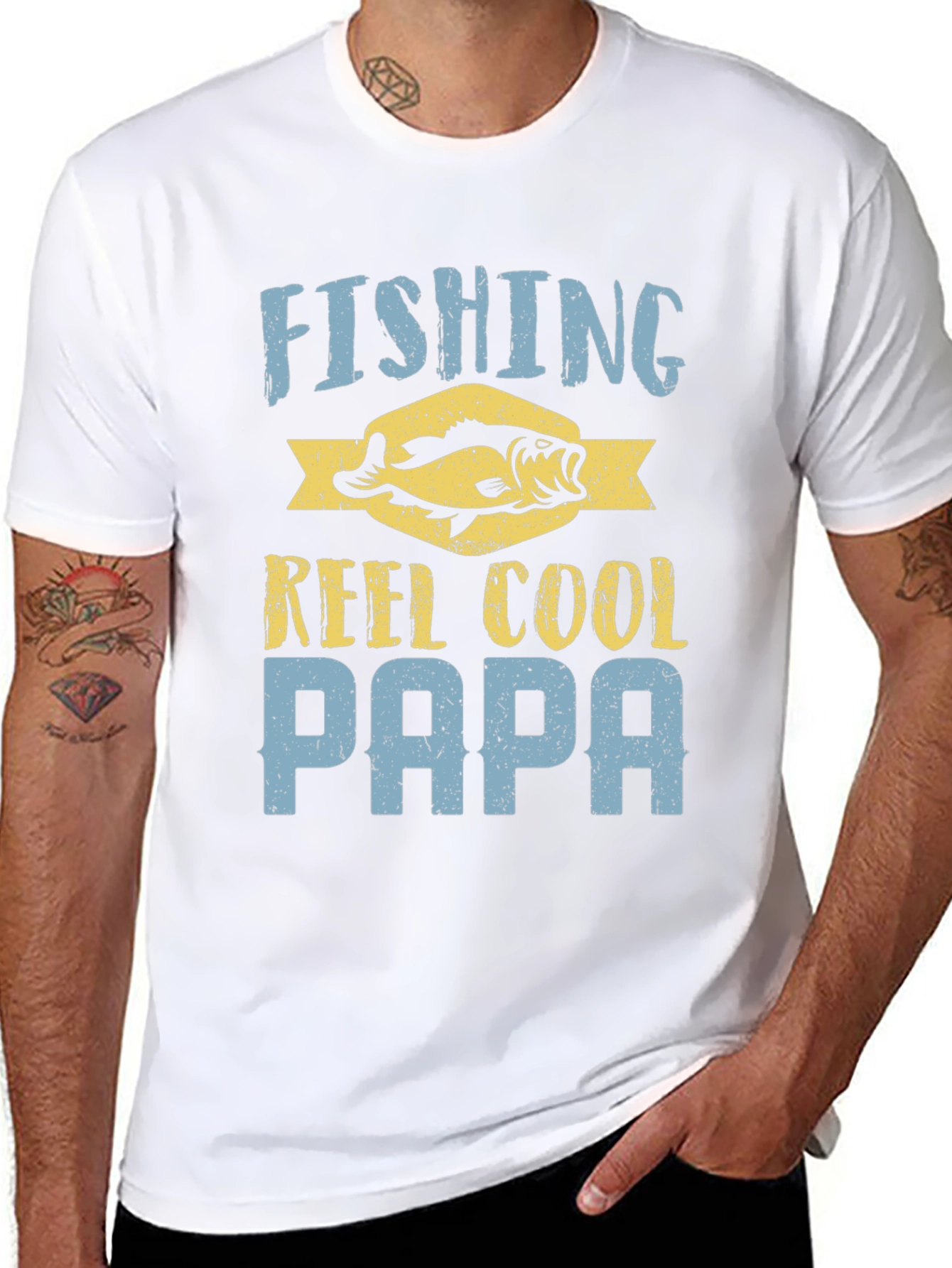 Fishing Reel Cool Papa Graphic T-Shirt