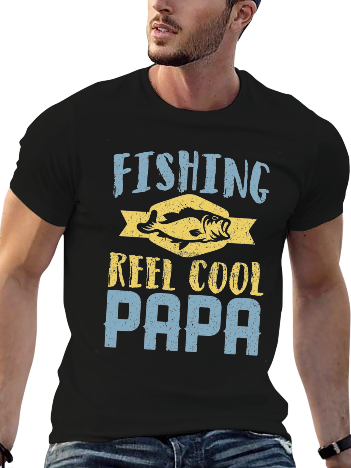 Fishing Reel Cool Papa Graphic T-Shirt