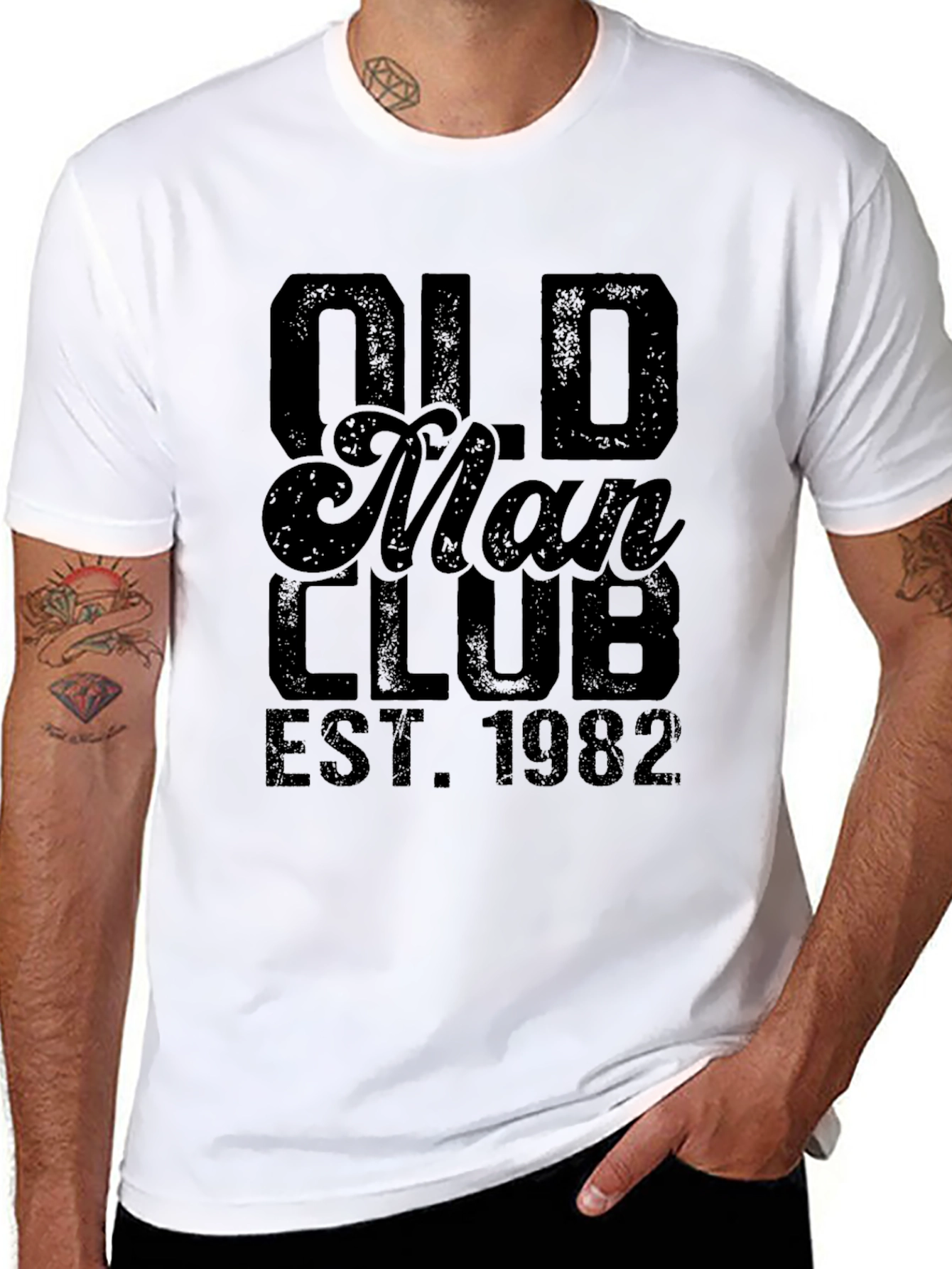 Old Man Club Est. 1982 Black T-Shirt
