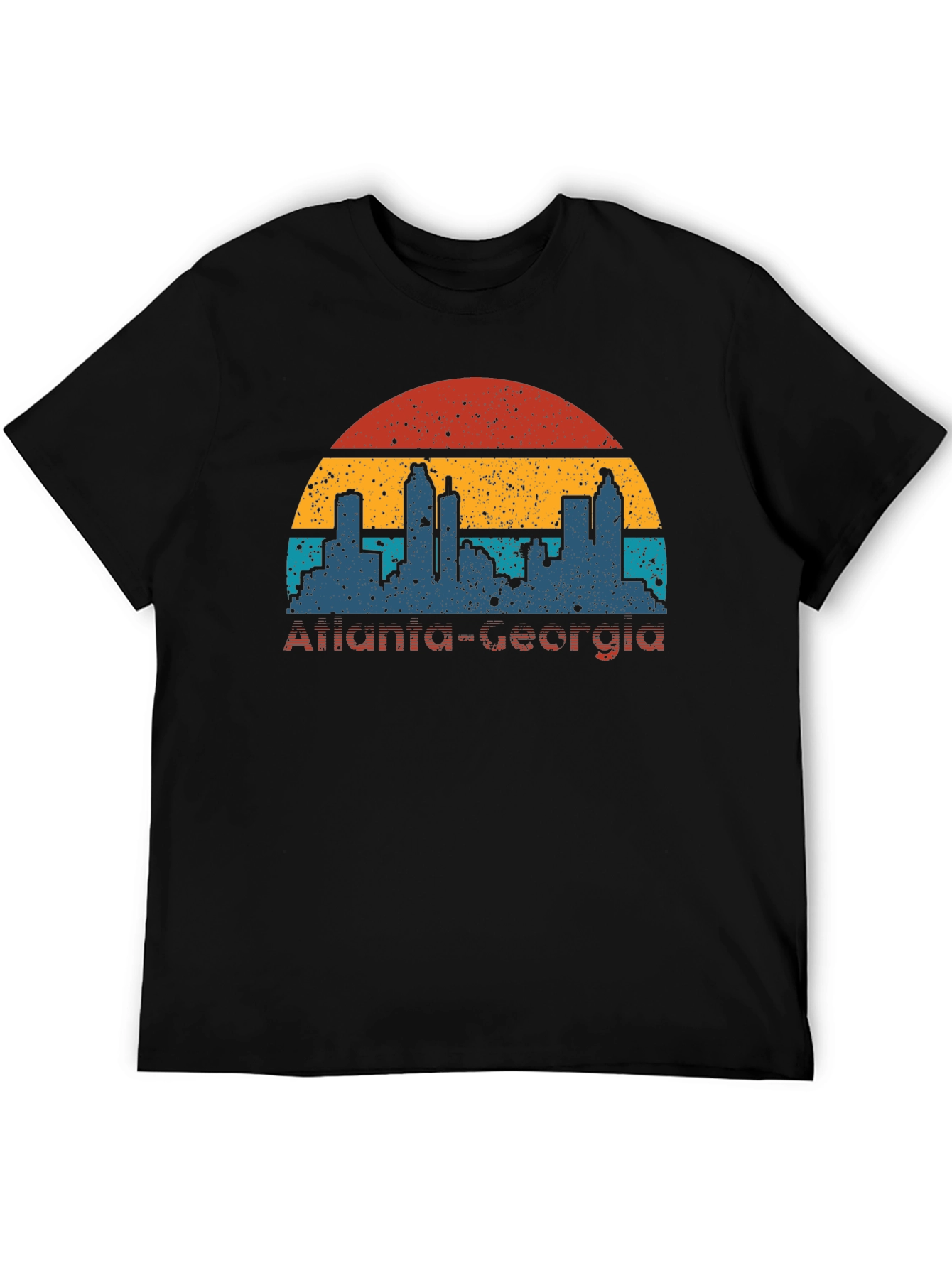 Retro Atlanta Georgia Skyline T-Shirt