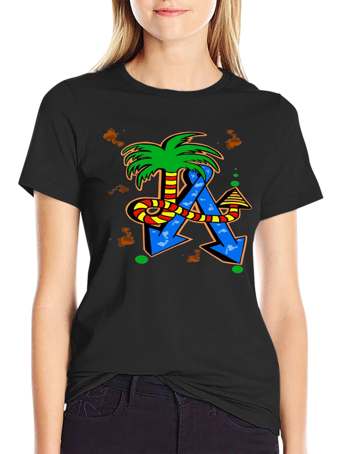 Funky Palm Tree & Arrow T-Shirt