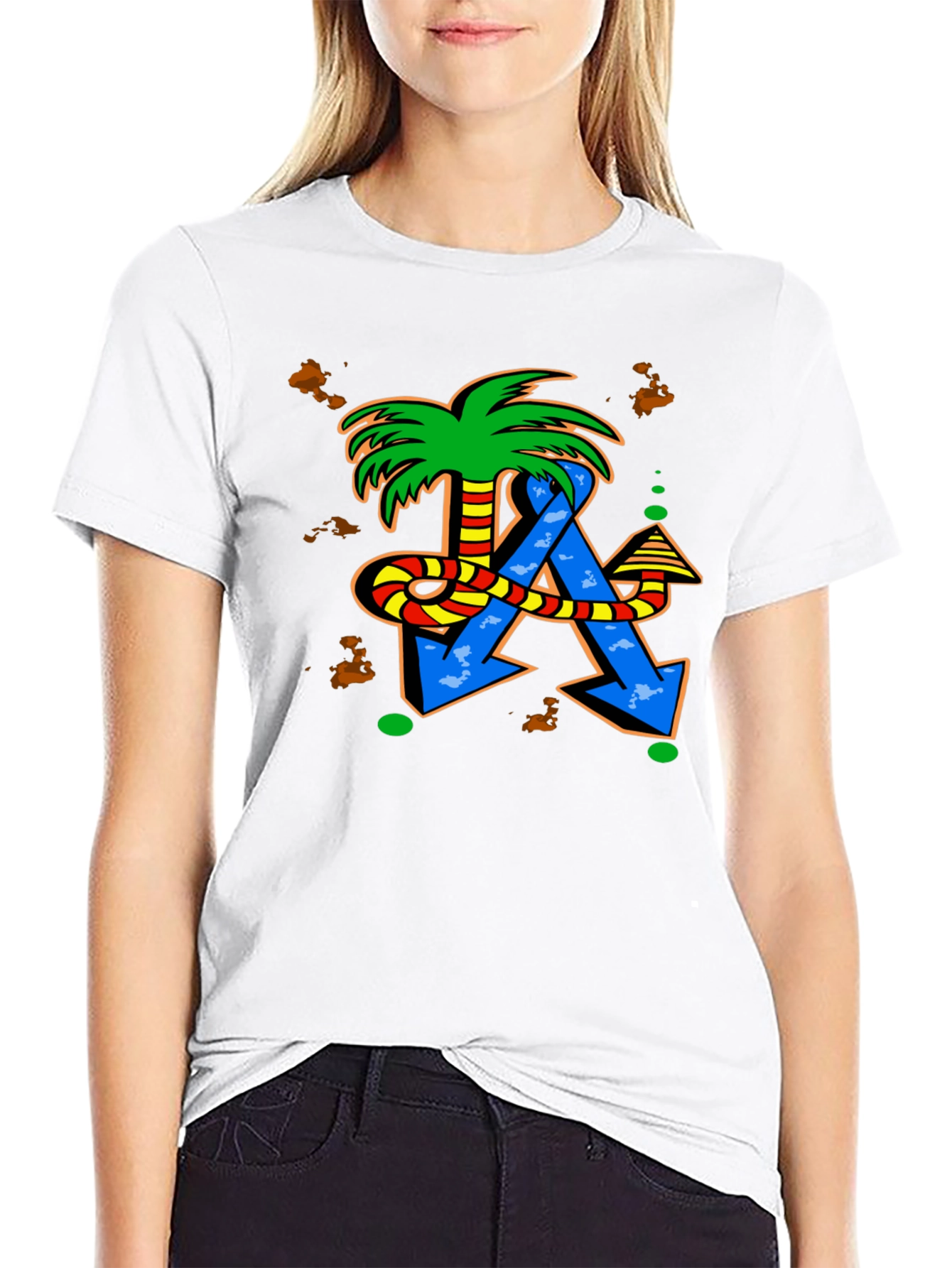 Funky Palm Tree & Arrow T-Shirt