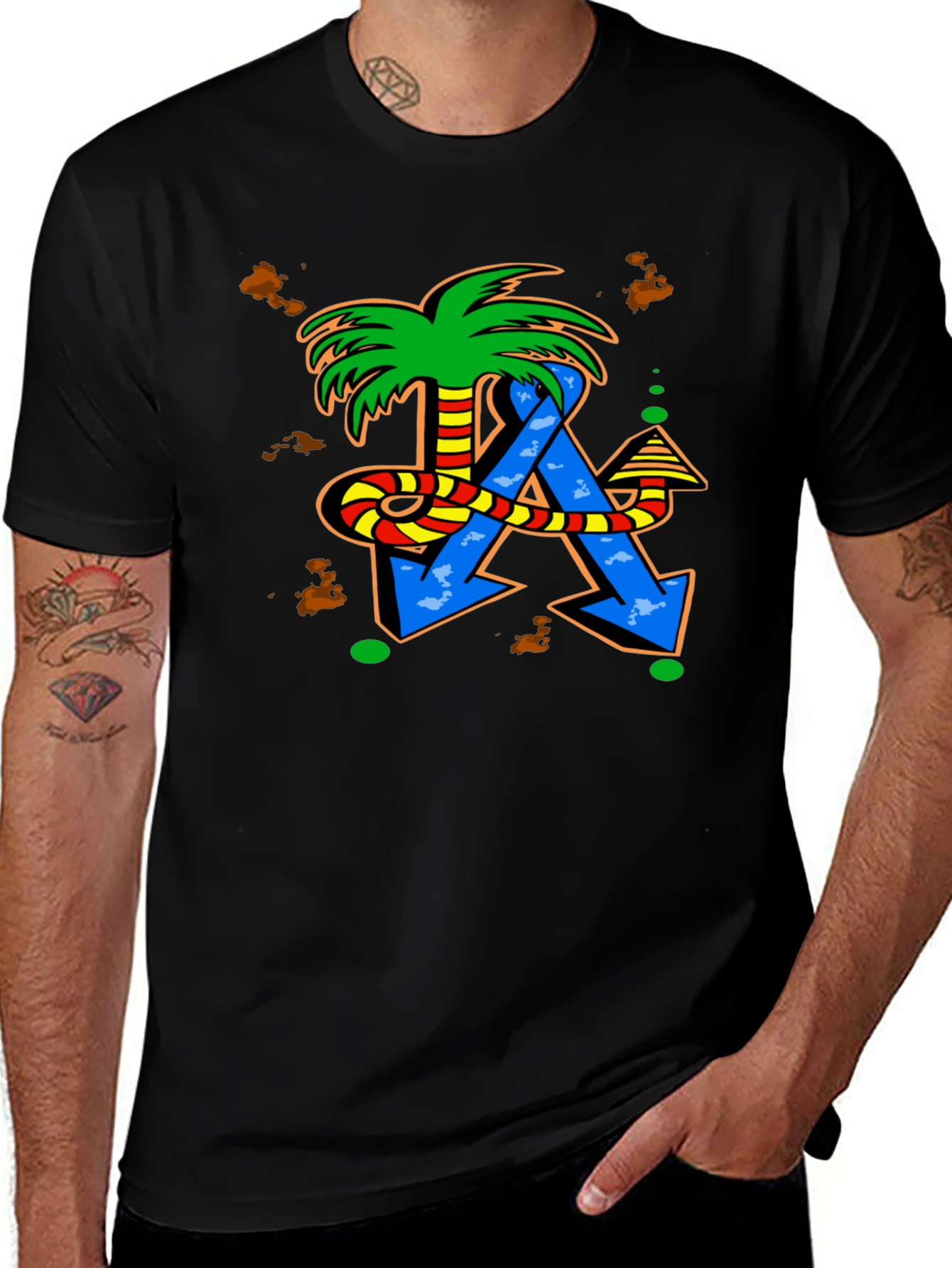 Funky Palm Tree & Arrow T-Shirt