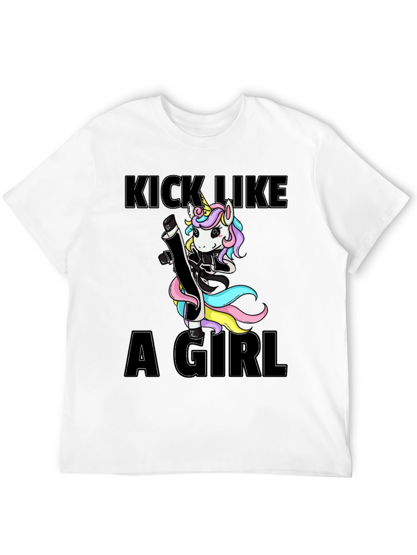 Kick Like A Girl Unicorn T-Shirt