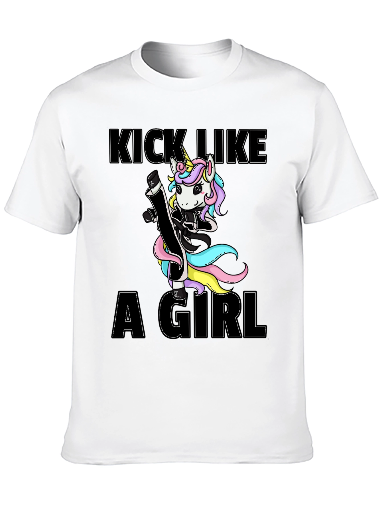 Kick Like A Girl Unicorn T-Shirt