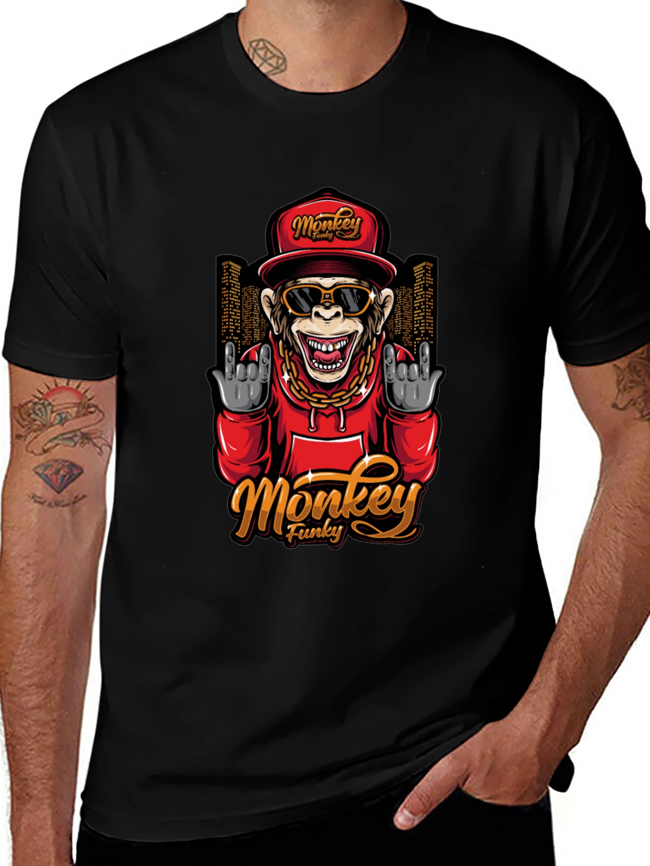 Funky Monkey Graphic Tee - Urban Style