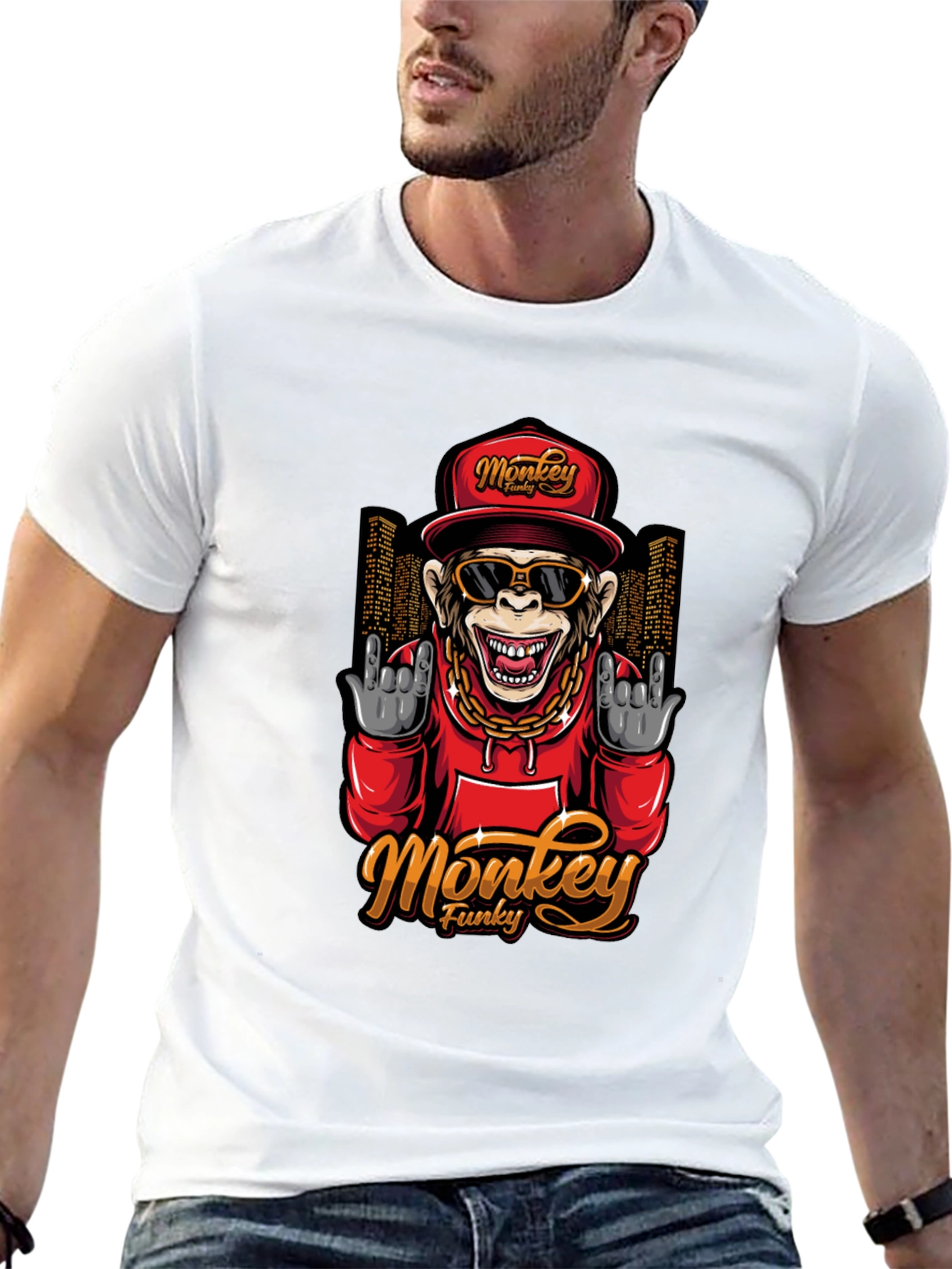 Funky Monkey Graphic Tee - Urban Style