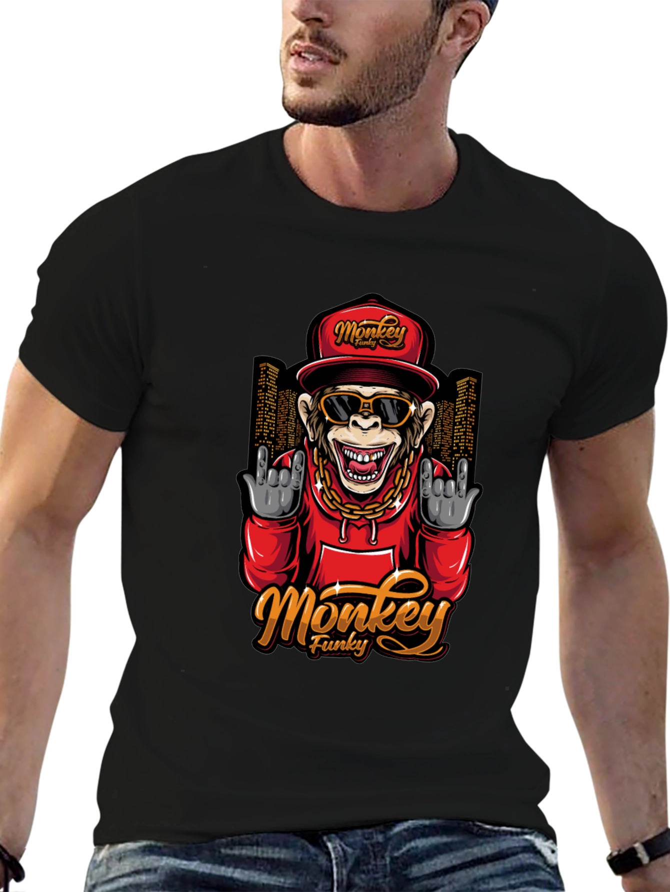 Funky Monkey Graphic Tee - Urban Style