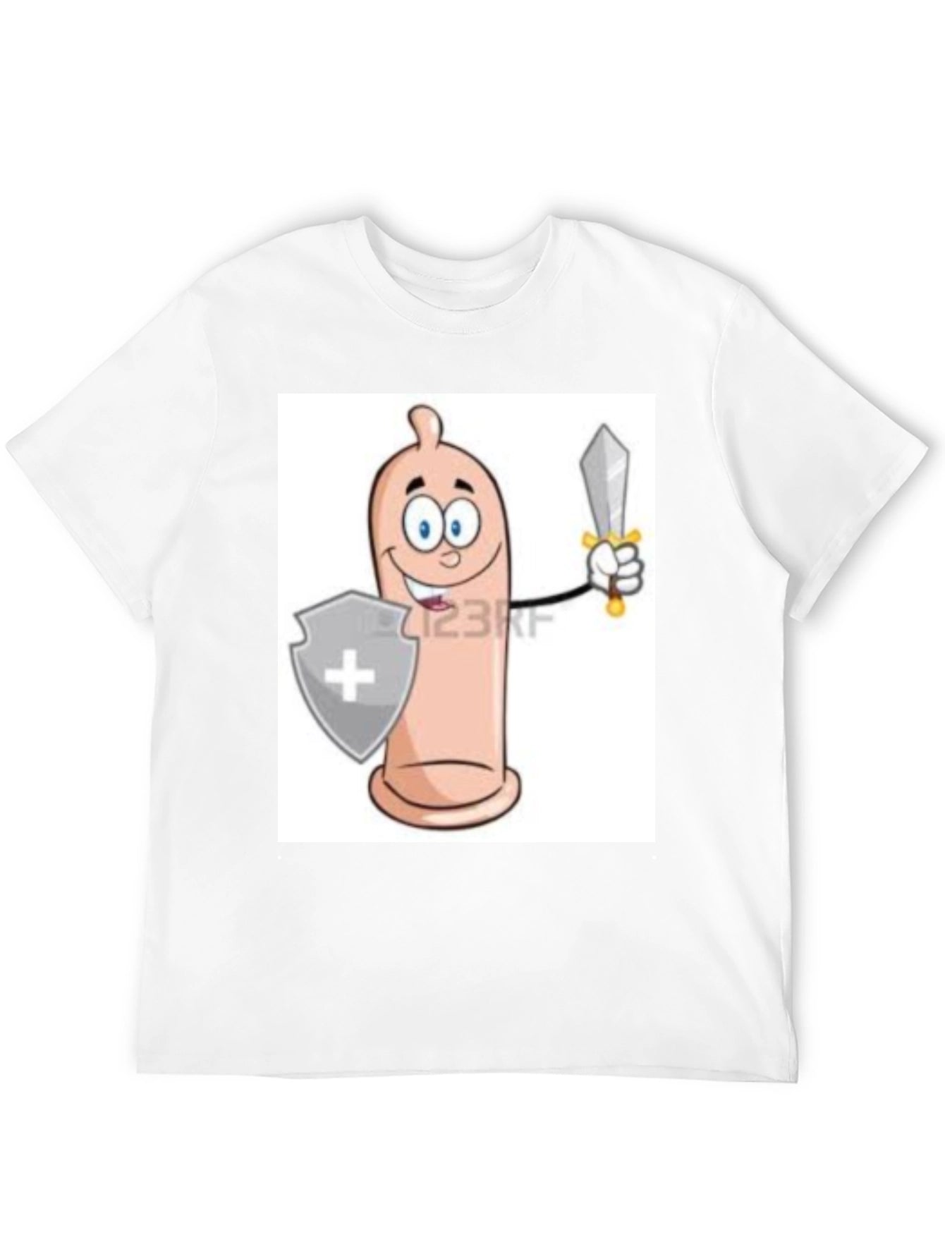 Funny Condom Cartoon Graphic Tee