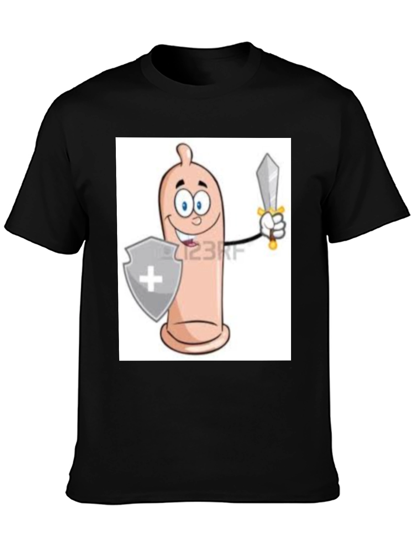 Funny Condom Cartoon Graphic Tee