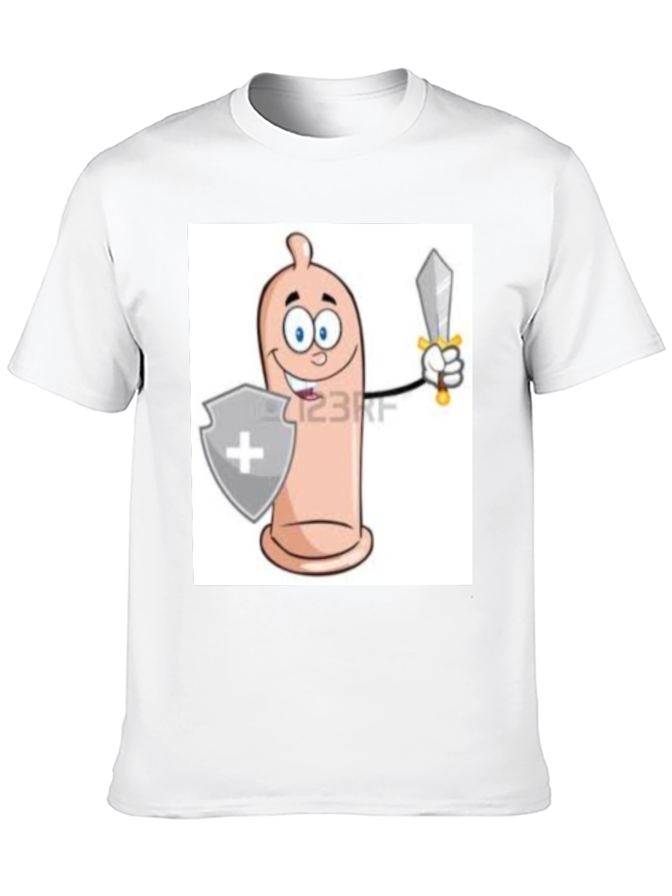 Funny Condom Cartoon Graphic Tee