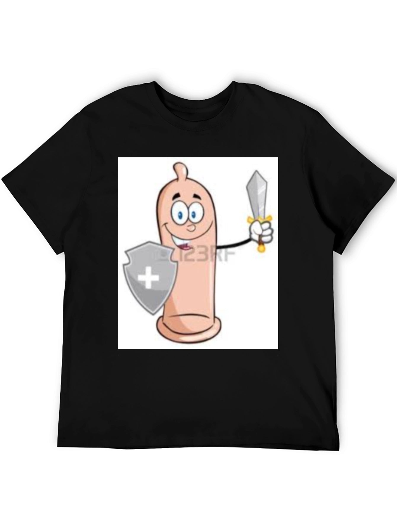 Funny Condom Cartoon Graphic Tee