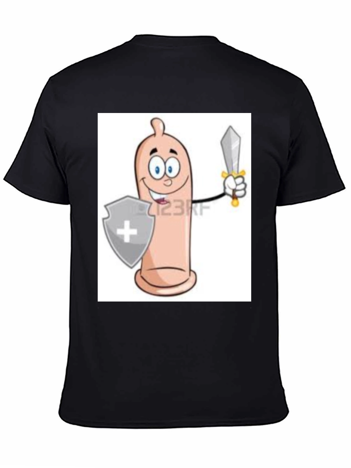 Funny Condom Cartoon Graphic Tee