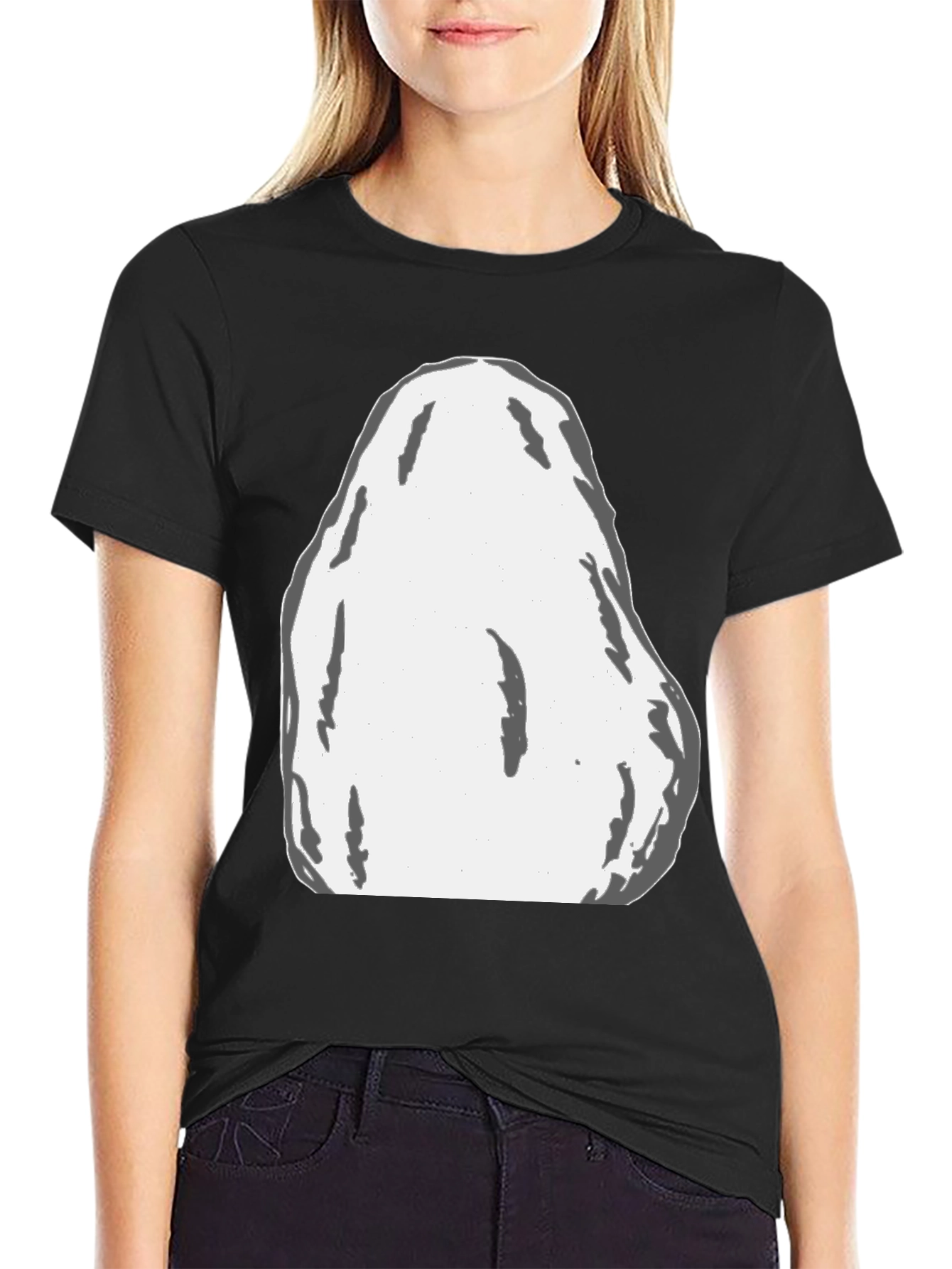 Modern Black T-Shirt with Abstract Graphic Print