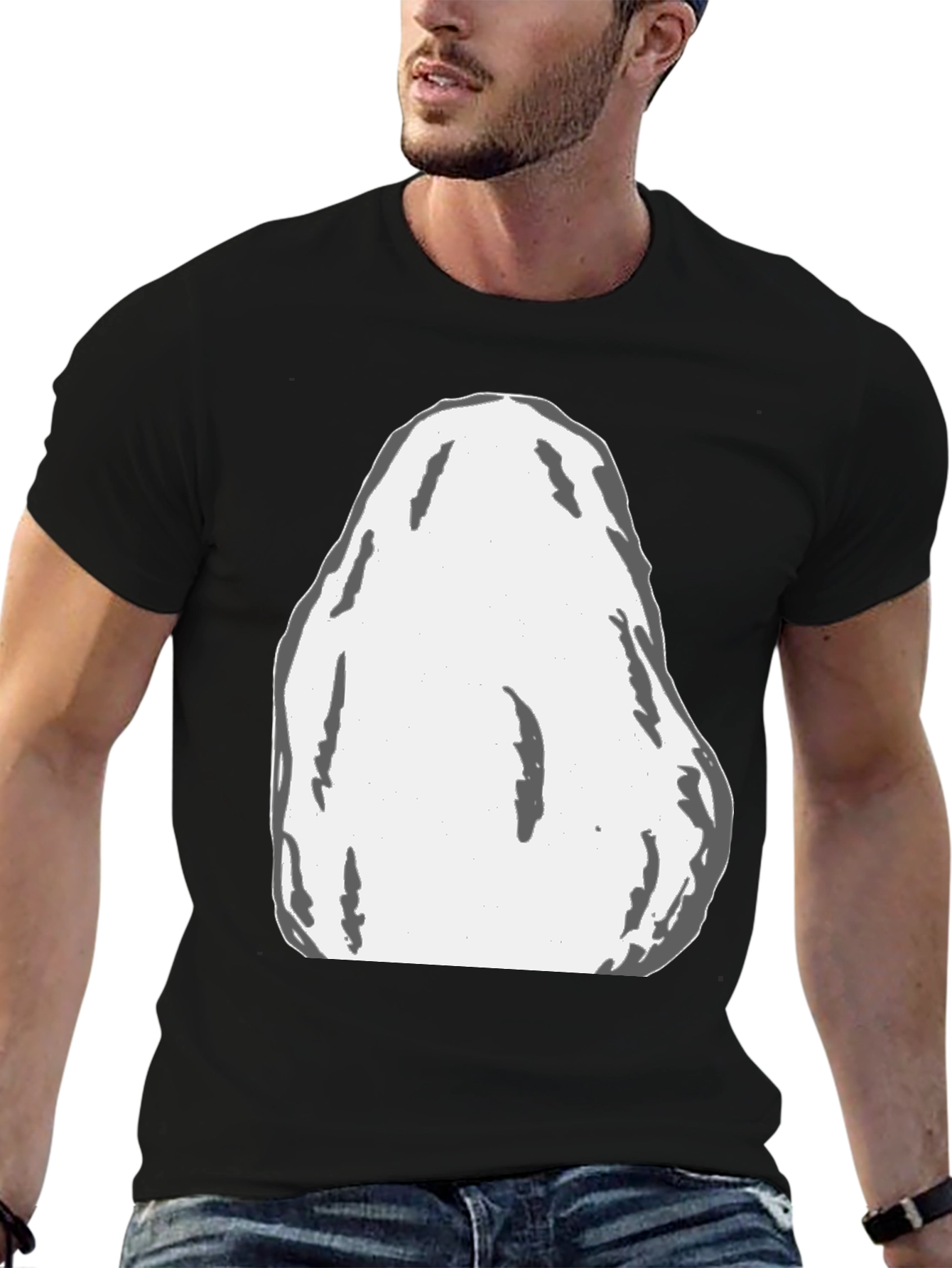Modern Black T-Shirt with Abstract Graphic Print