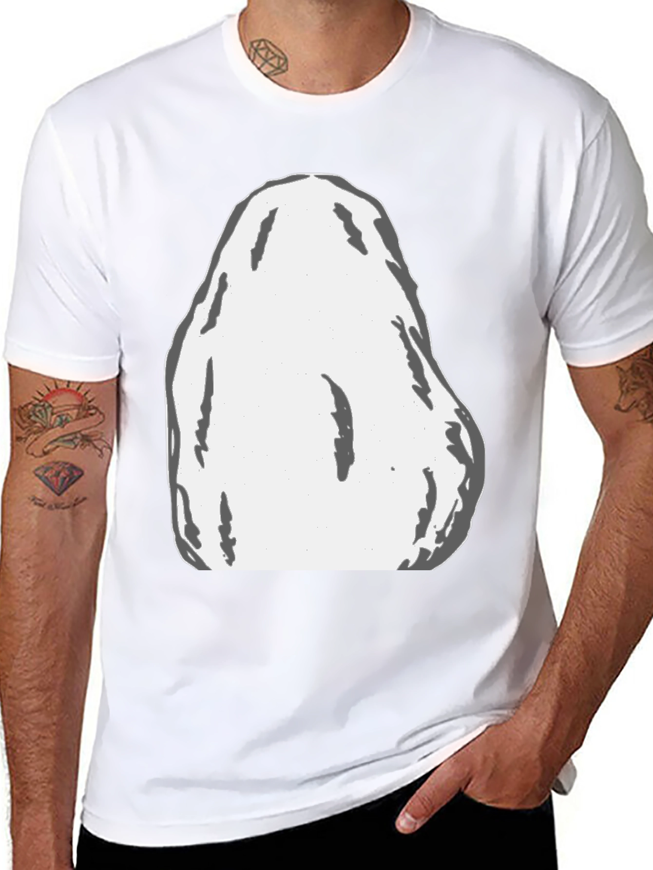 Modern Black T-Shirt with Abstract Graphic Print
