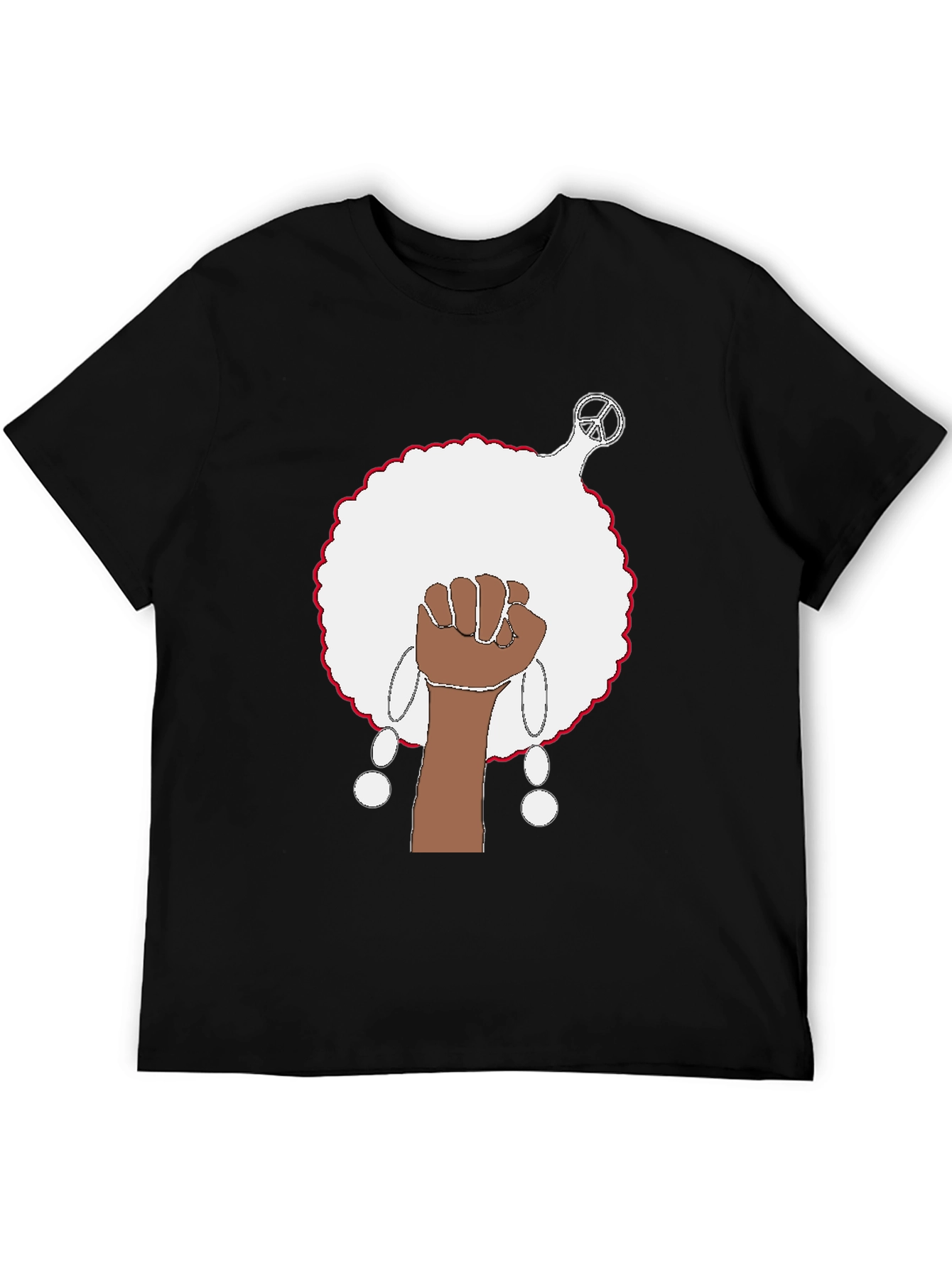 Black History Month T-Shirt Raised Fist Afro Peace