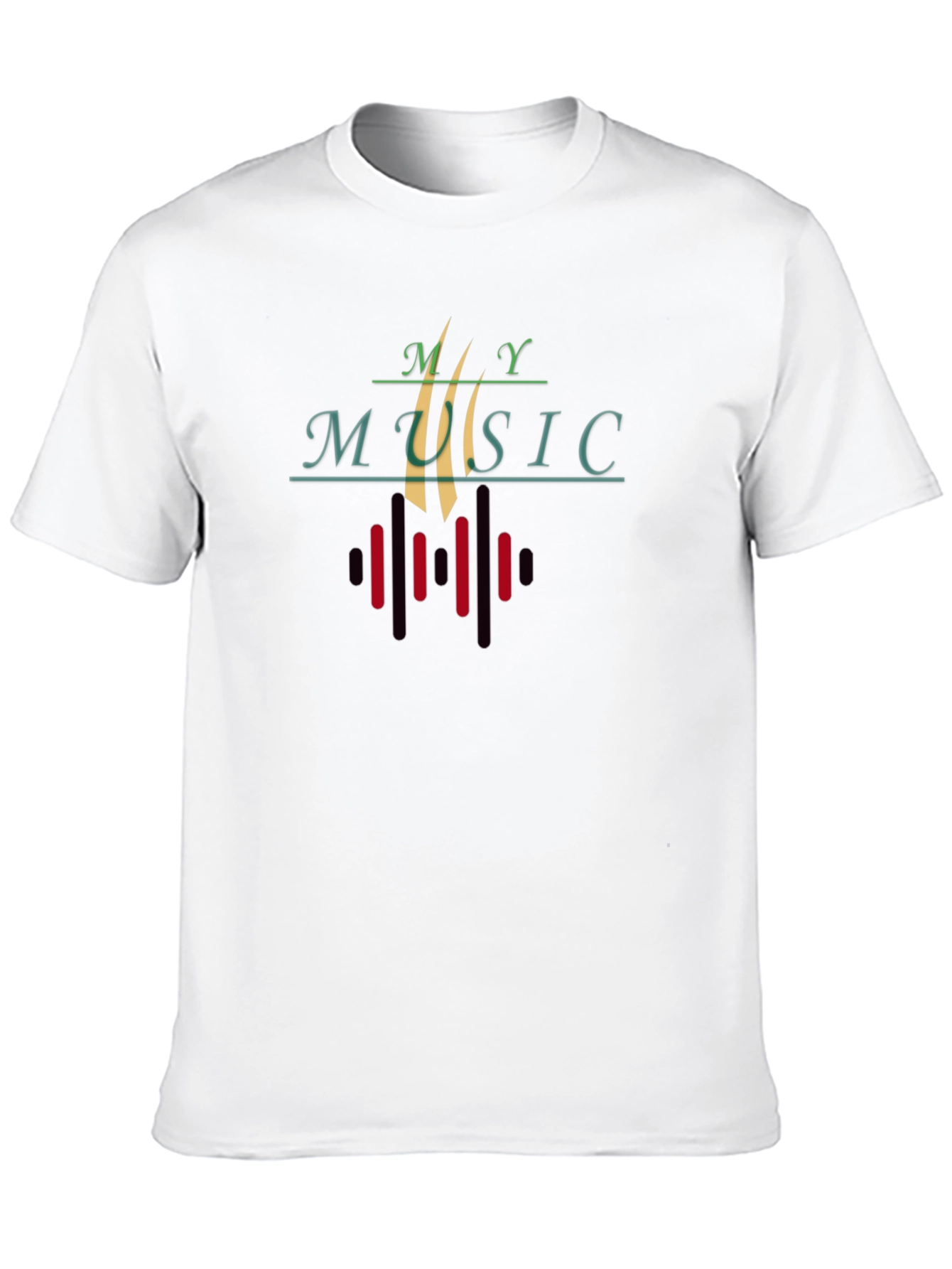 My Music Graphic Print Mens Black T-Shirt