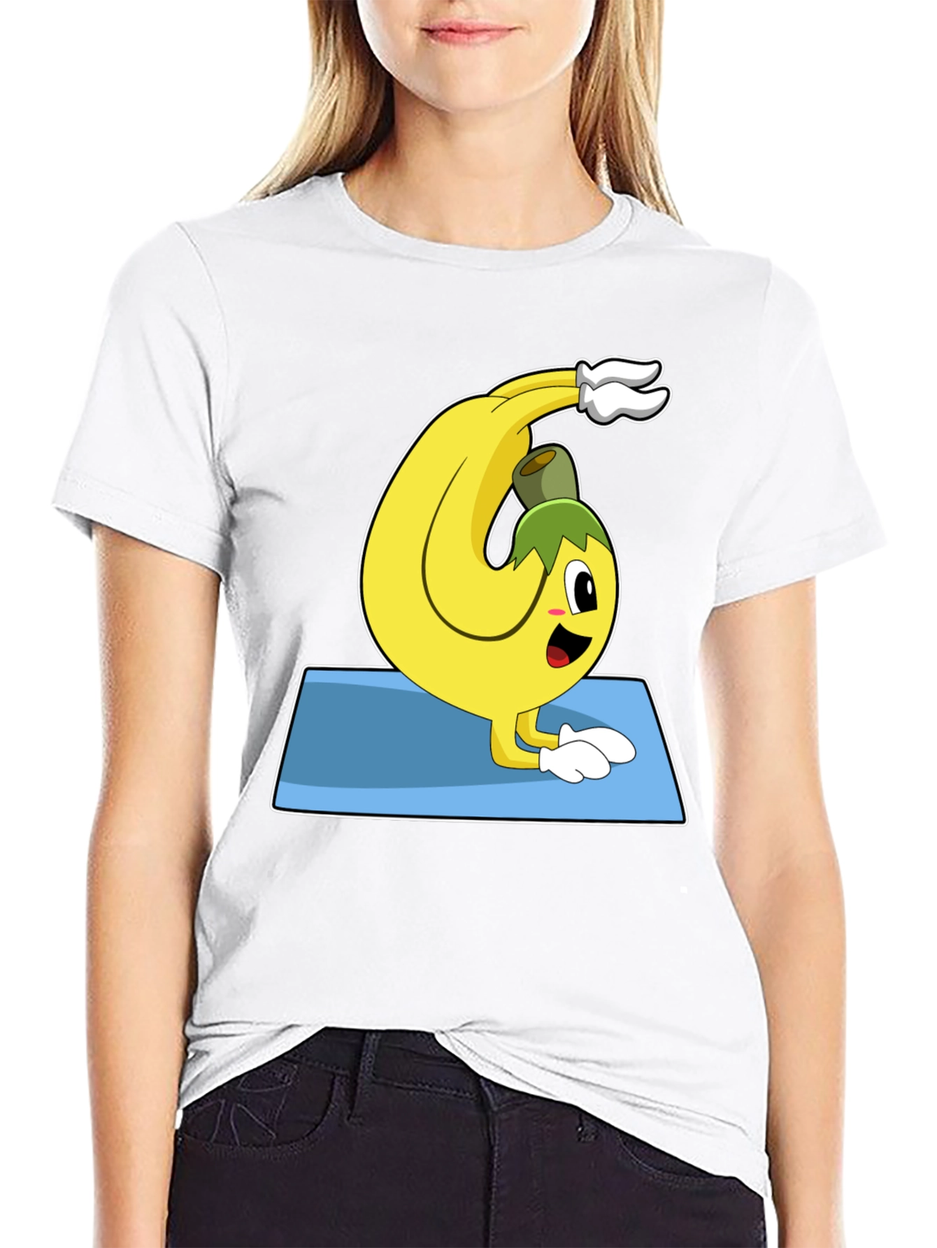 Yoga Banana T-Shirt - Black Graphic Tee