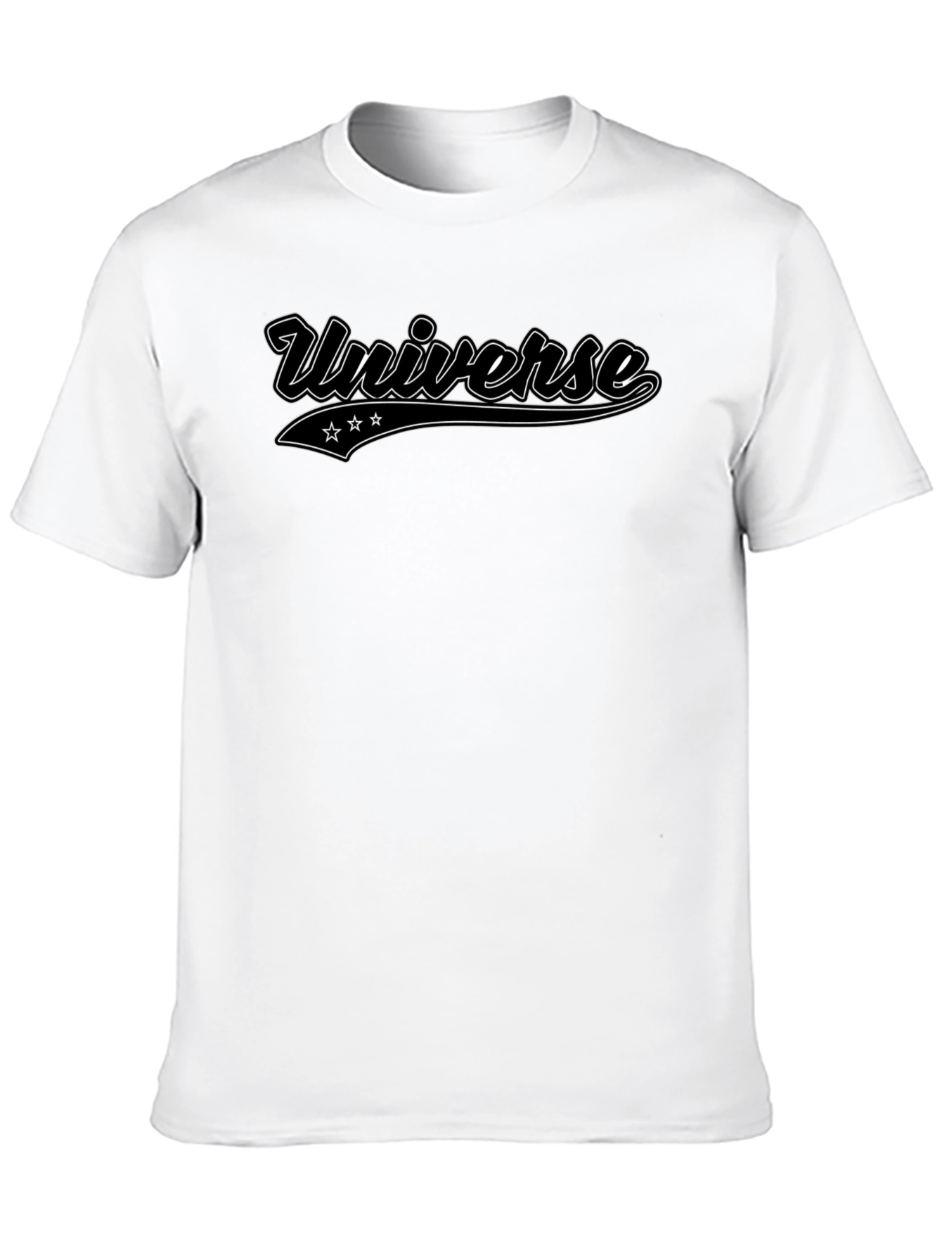 Universe Graphic Print Black T-Shirt