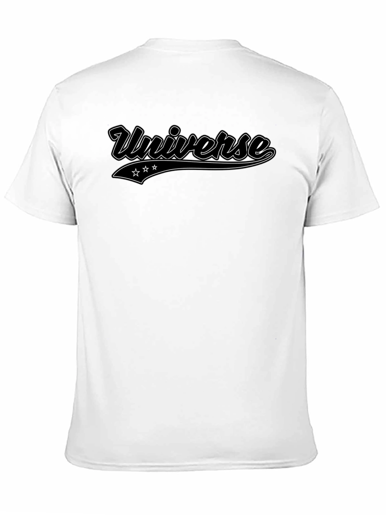 Universe Graphic Print Black T-Shirt