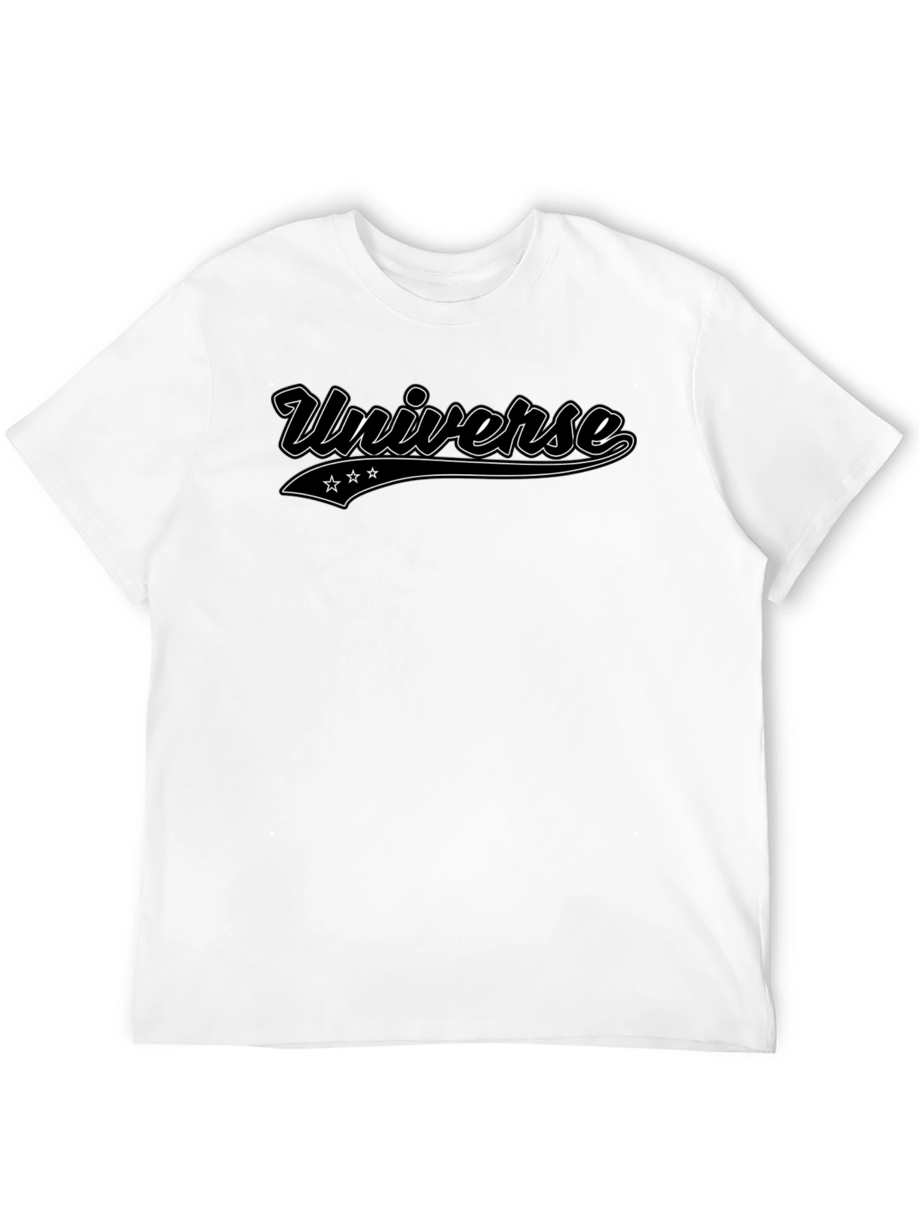 Universe Graphic Print Black T-Shirt