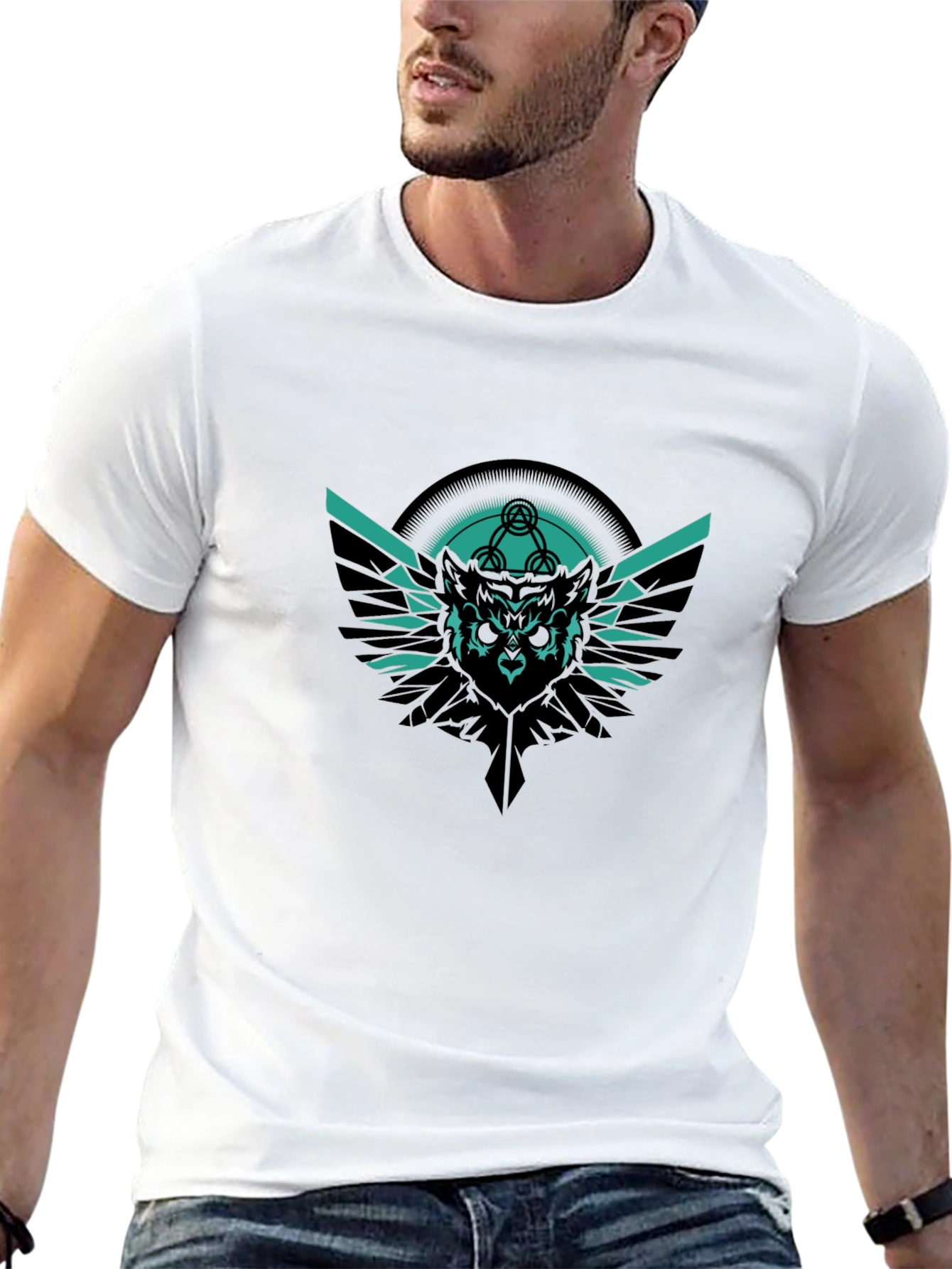 Owl Graphic Black T-Shirt