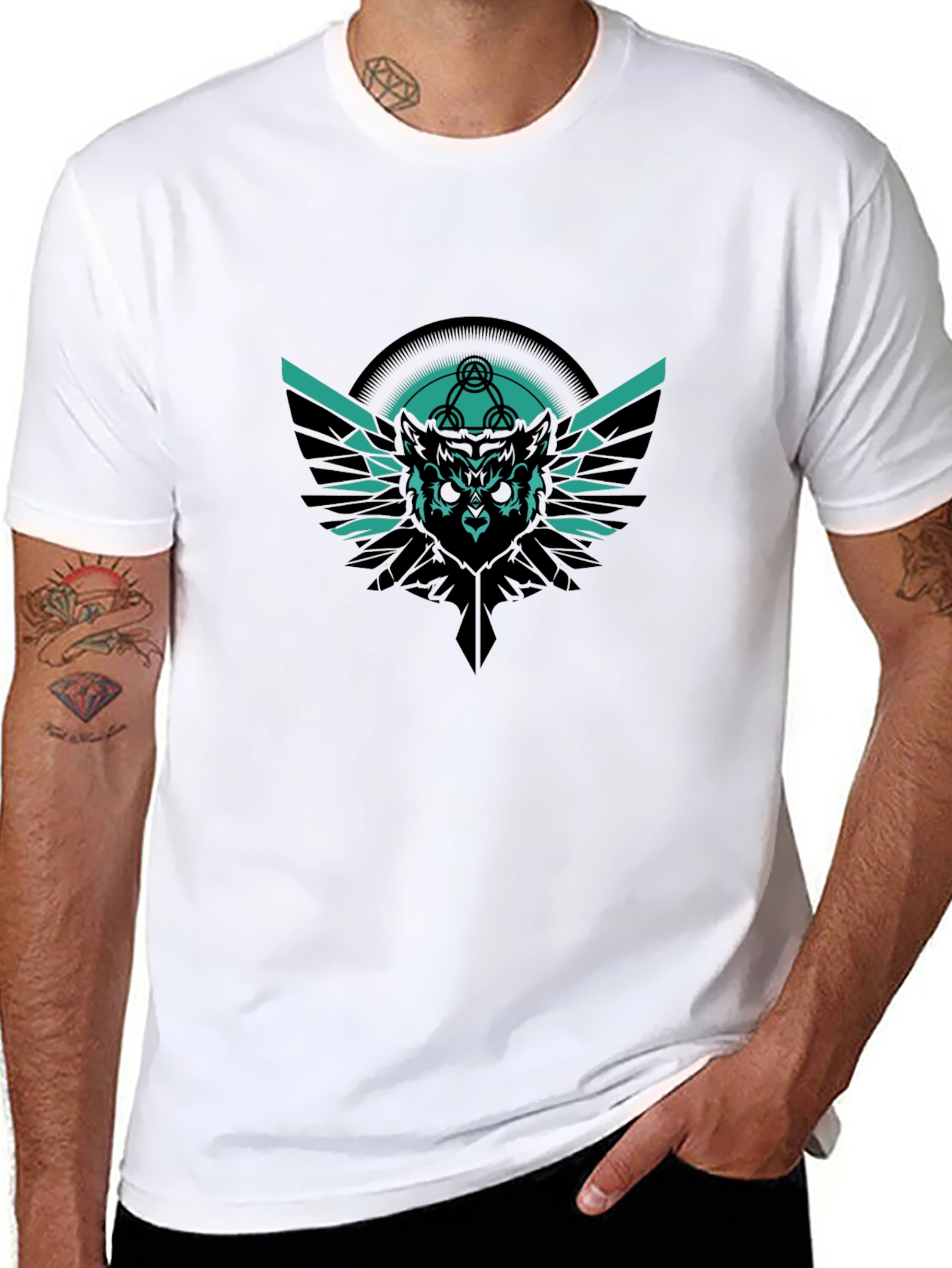 Owl Graphic Black T-Shirt